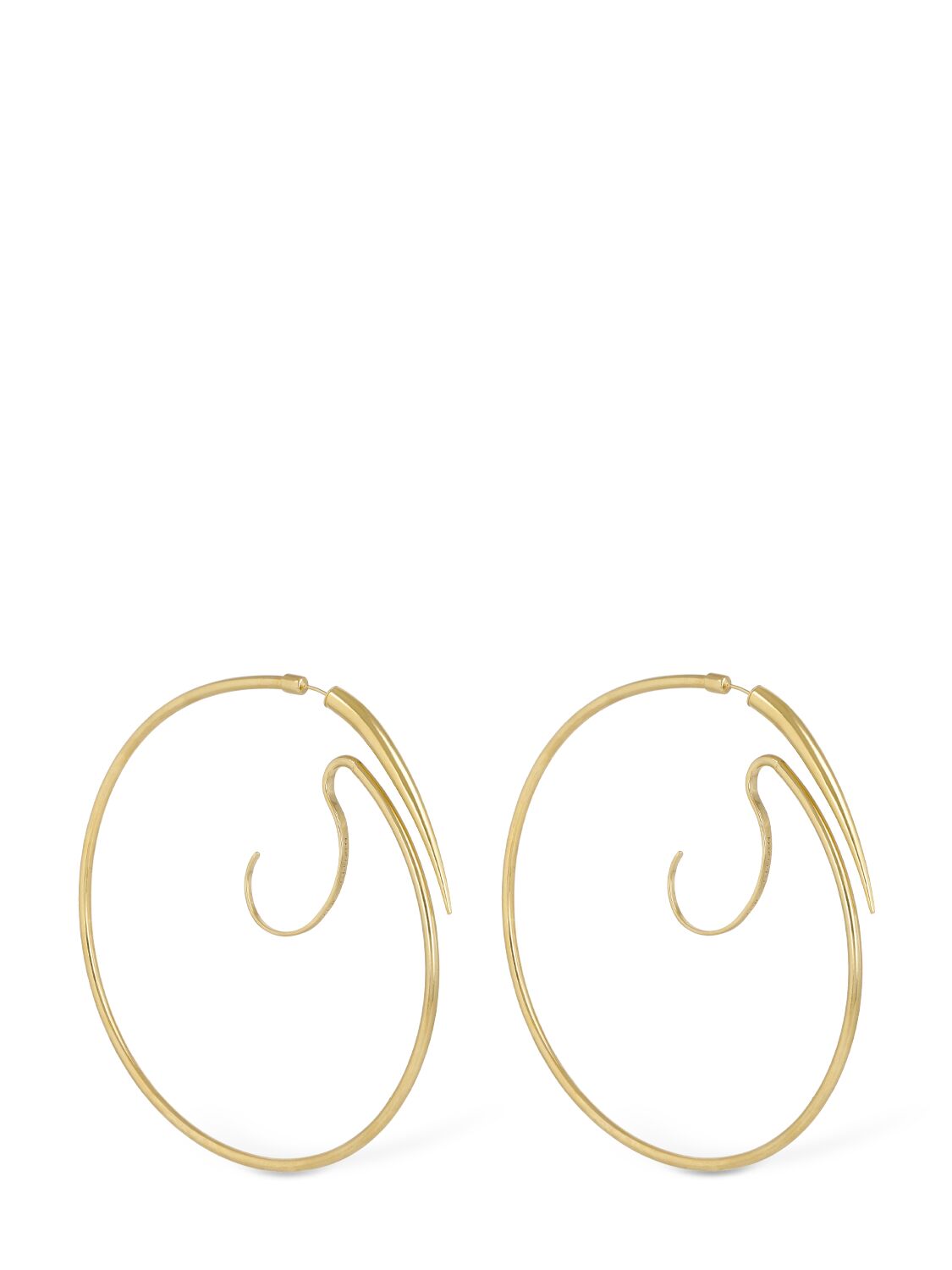 Shop Panconesi Spina Upside Down Xl Hoop Earrings In Gold