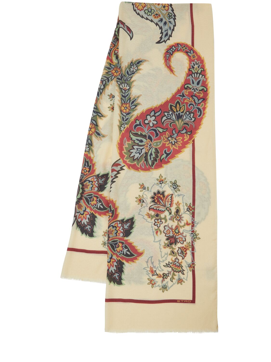 Etro Printed Modal & Cashmere Scarf In 米黄色
