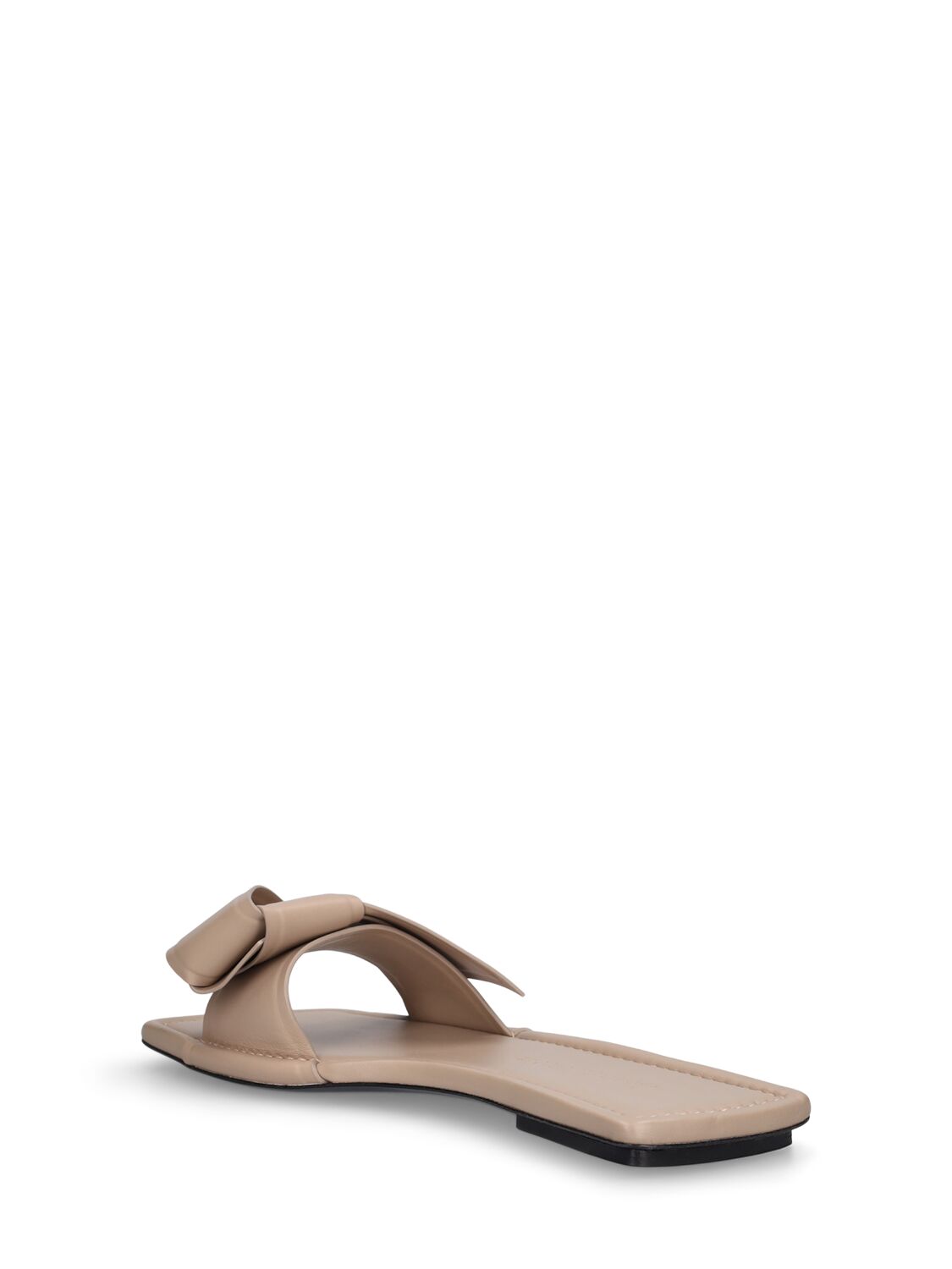 Shop Acne Studios 05mm Musubi Leather Slides In Beige