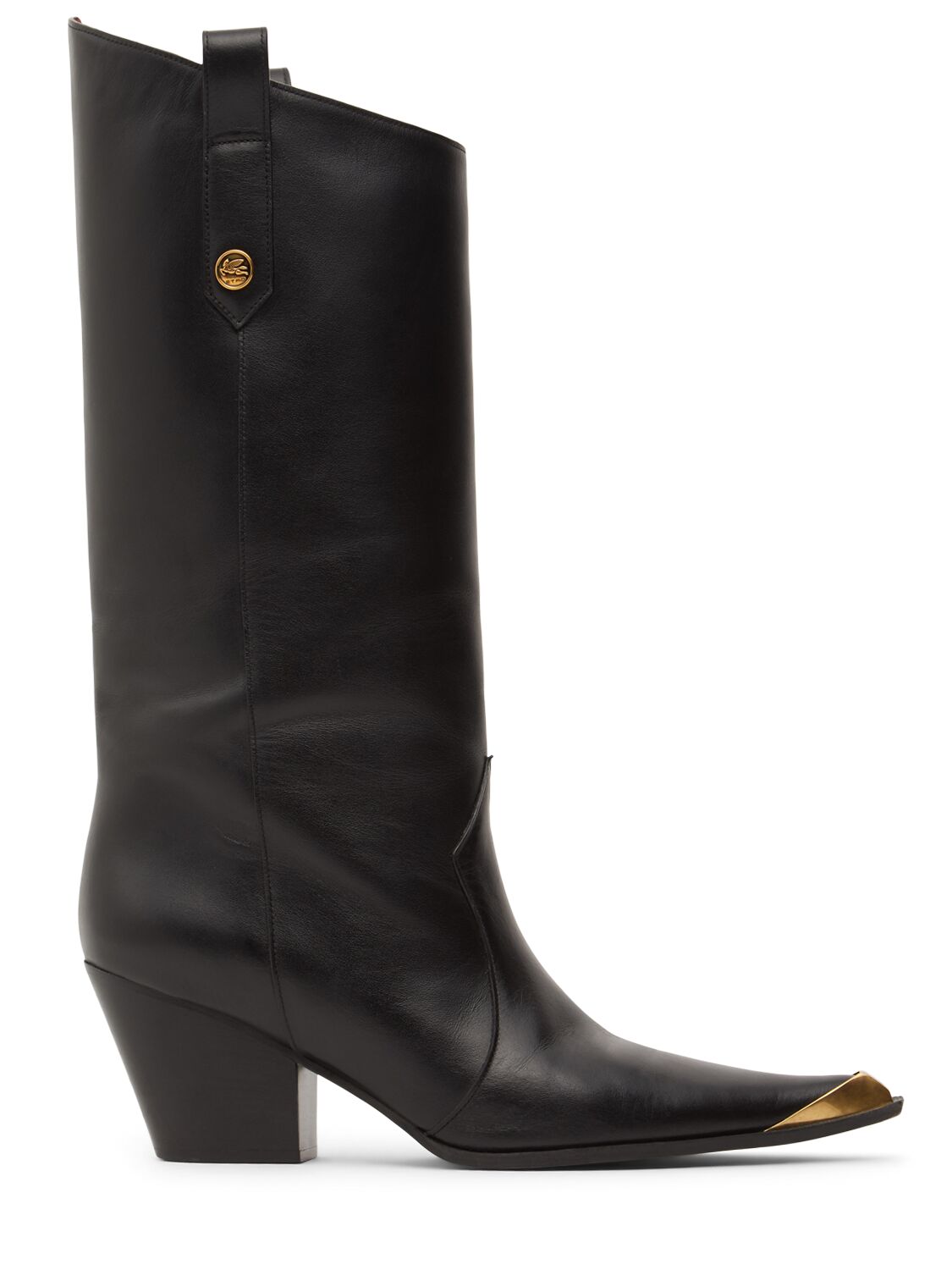 Etro 60mm Leather Tall Boots In Black