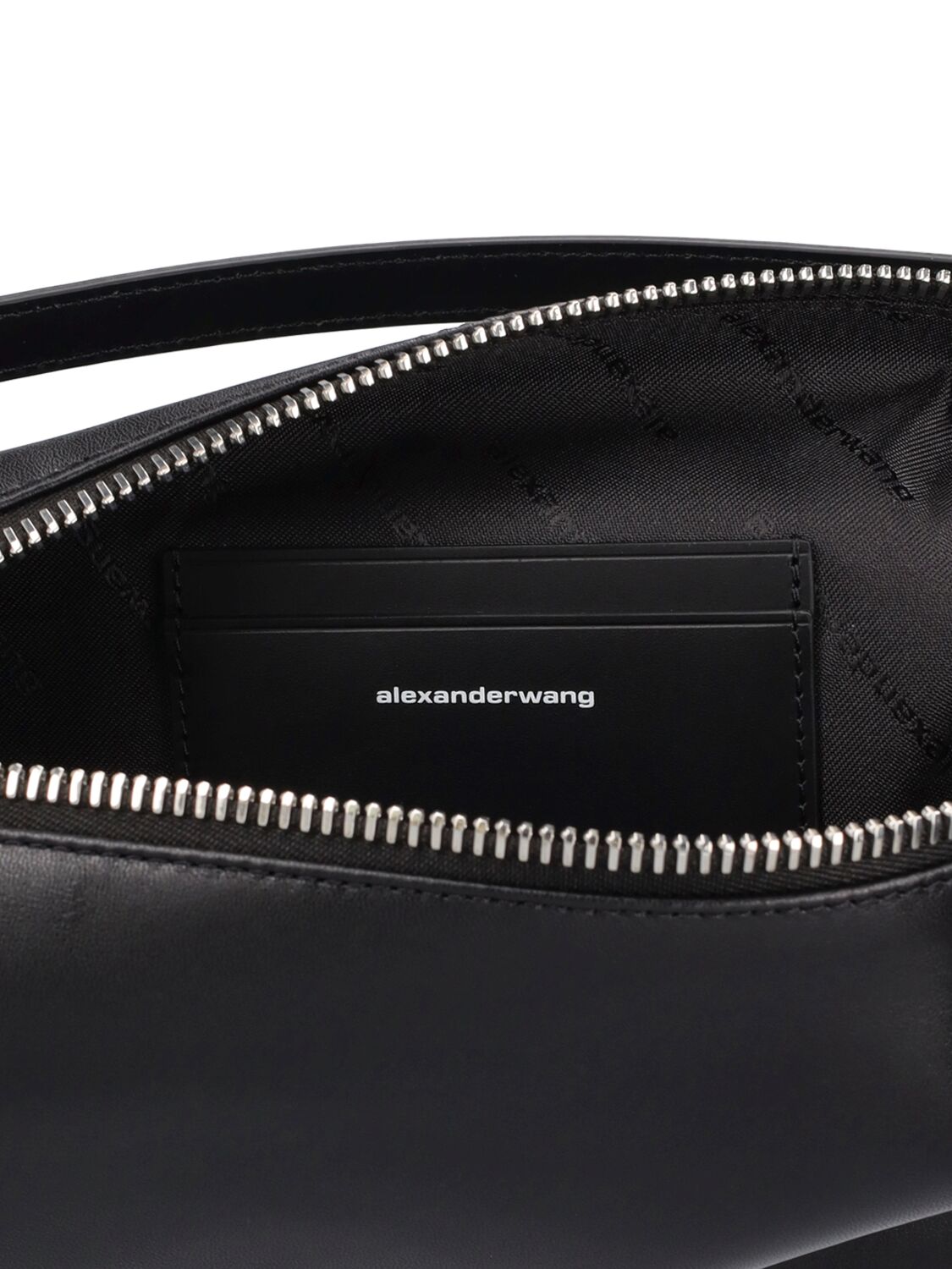 Shop Alexander Wang Heiress Flex Leather Shoulder Bag In Black