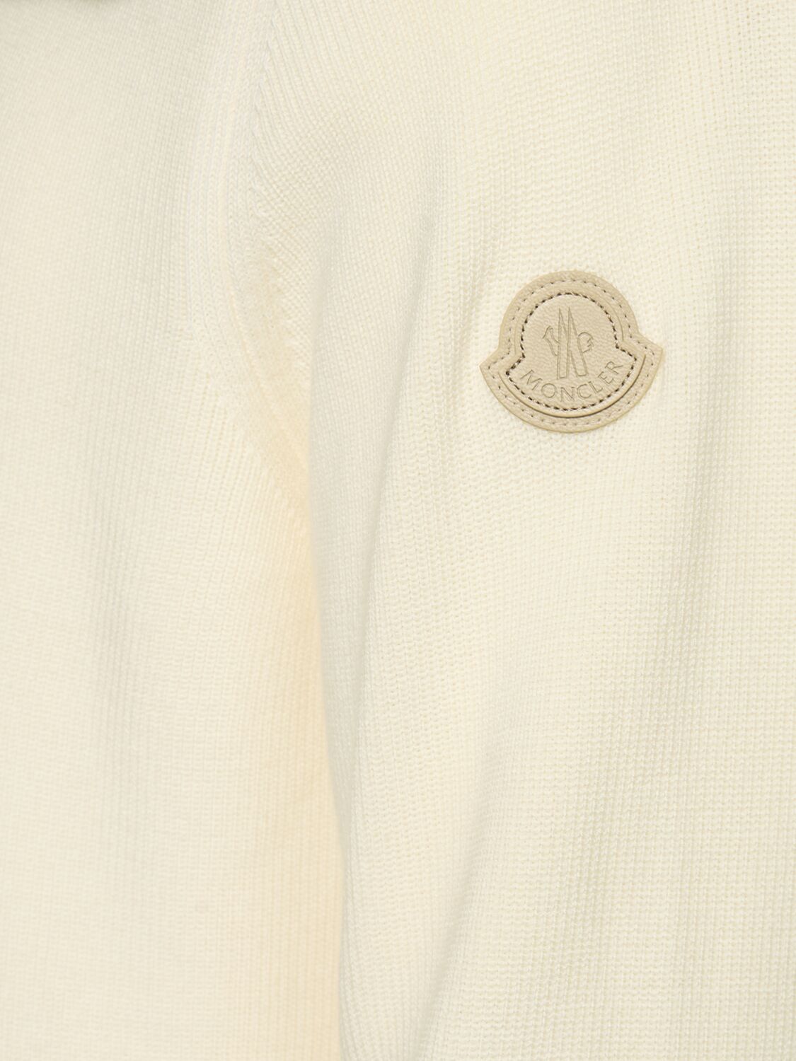 Shop Moncler Ciclista Cotton & Cashmere Sweater In White
