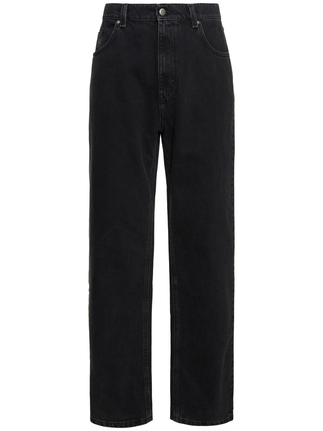 Shop Axel Arigato Zine Relaxed Cotton Denim Jeans In Black