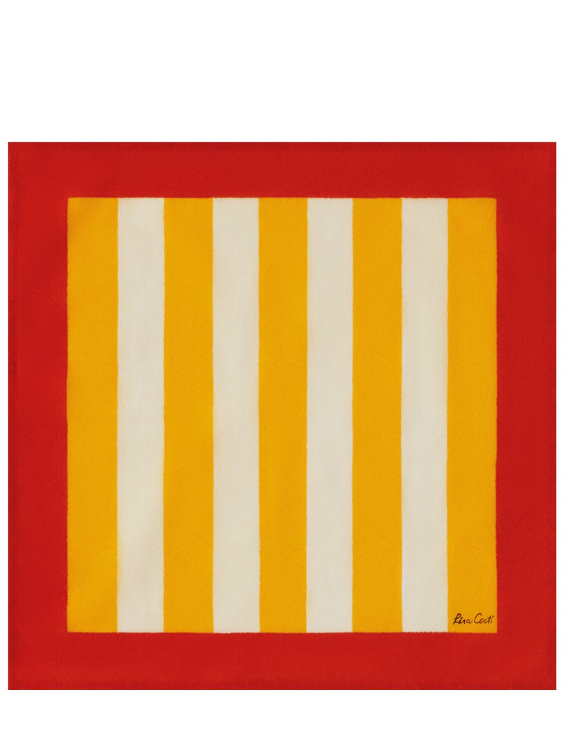 Lisa Corti Set Of 4 Nizam Stripes Napkins In Yellow