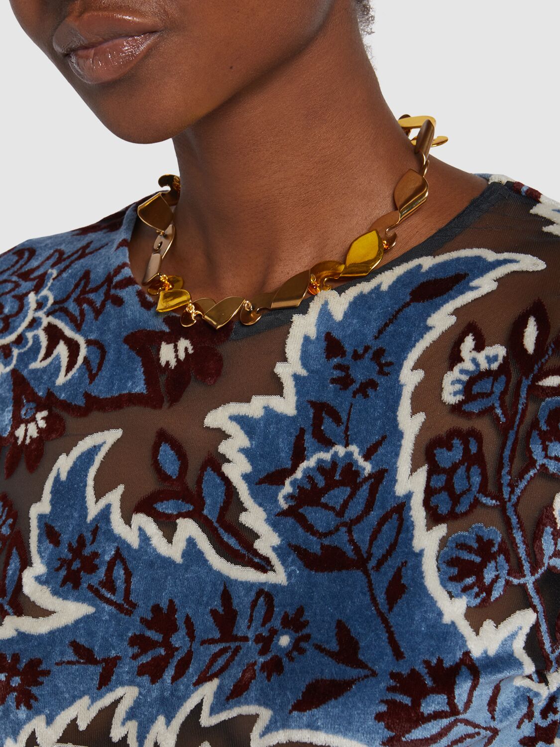 Shop Etro Paisley Necklace In 金色