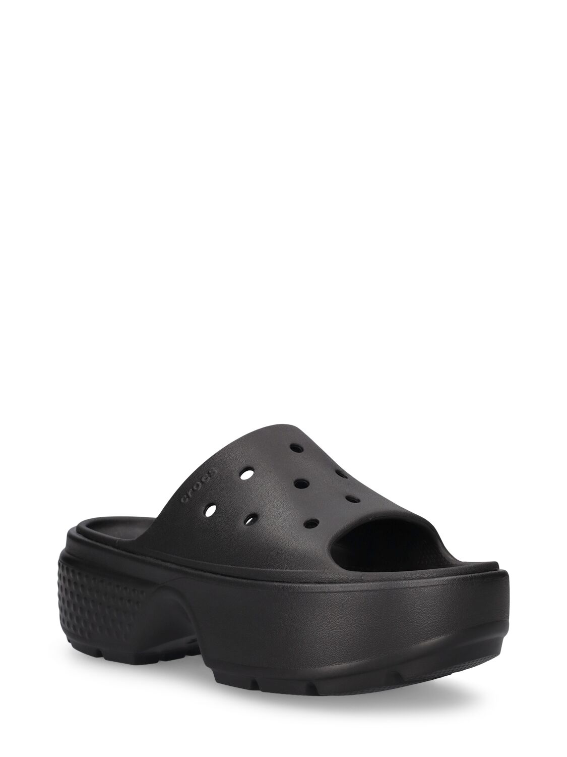 Shop Crocs Stomp Slides In Black