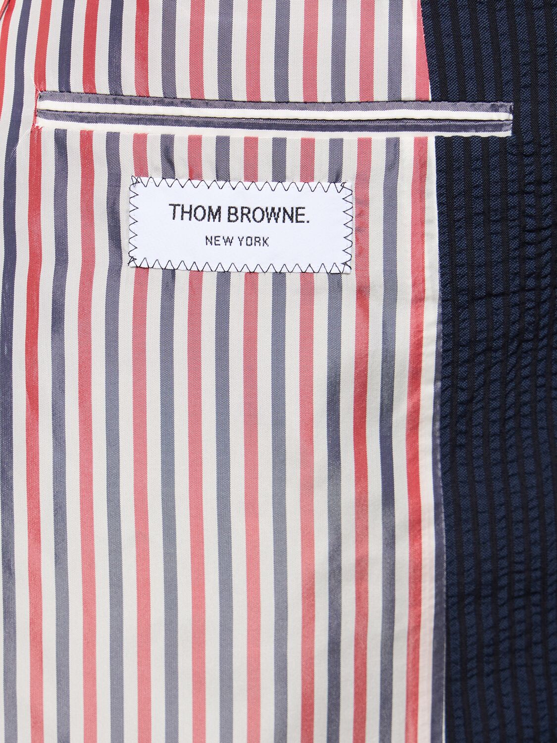 Shop Thom Browne Single Breast Wool Blazer In Navy