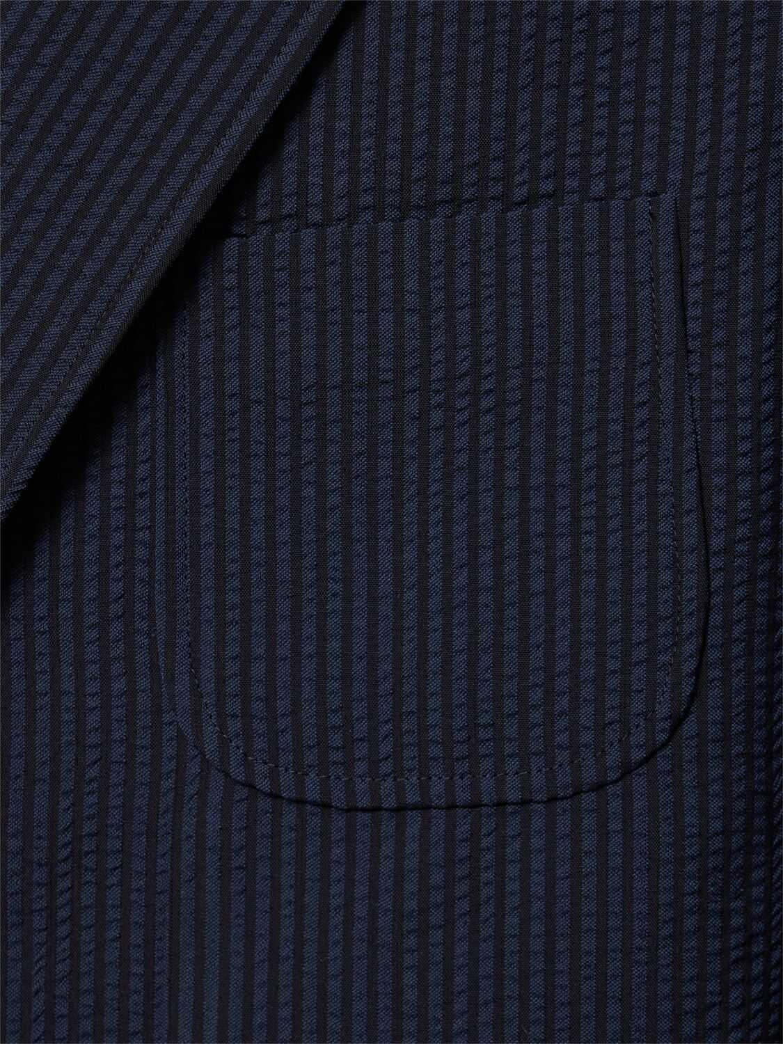 Shop Thom Browne Single Breast Wool Blazer In Navy