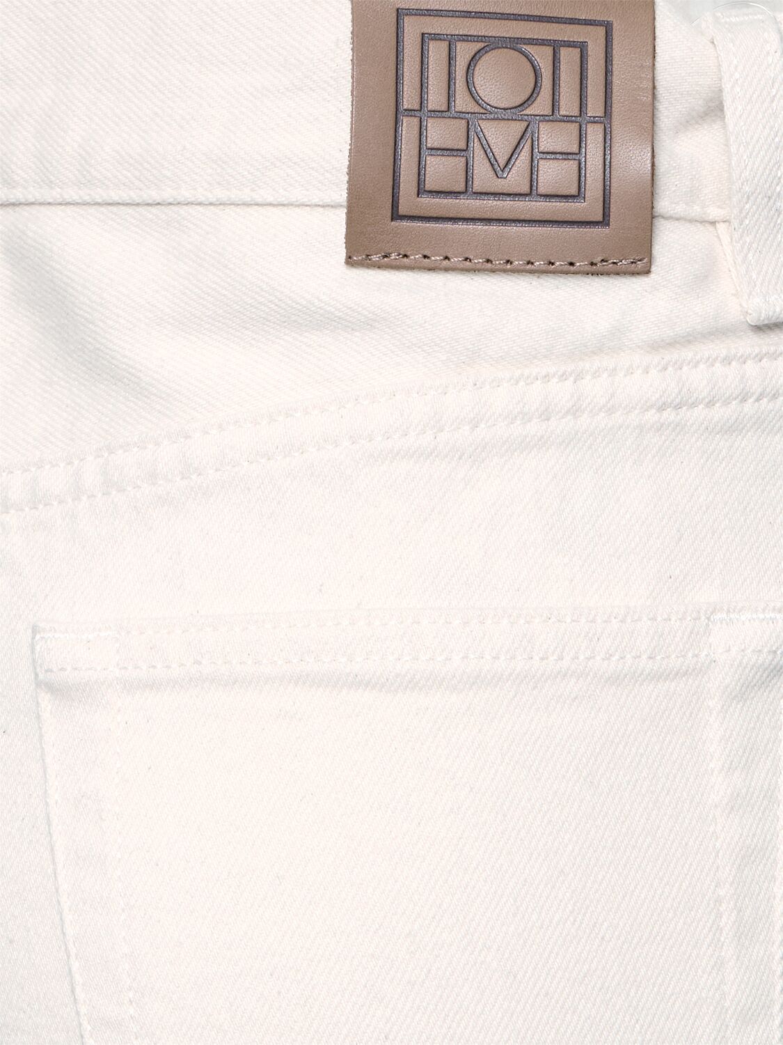 Totême Gray Zip-fly Jeans In White