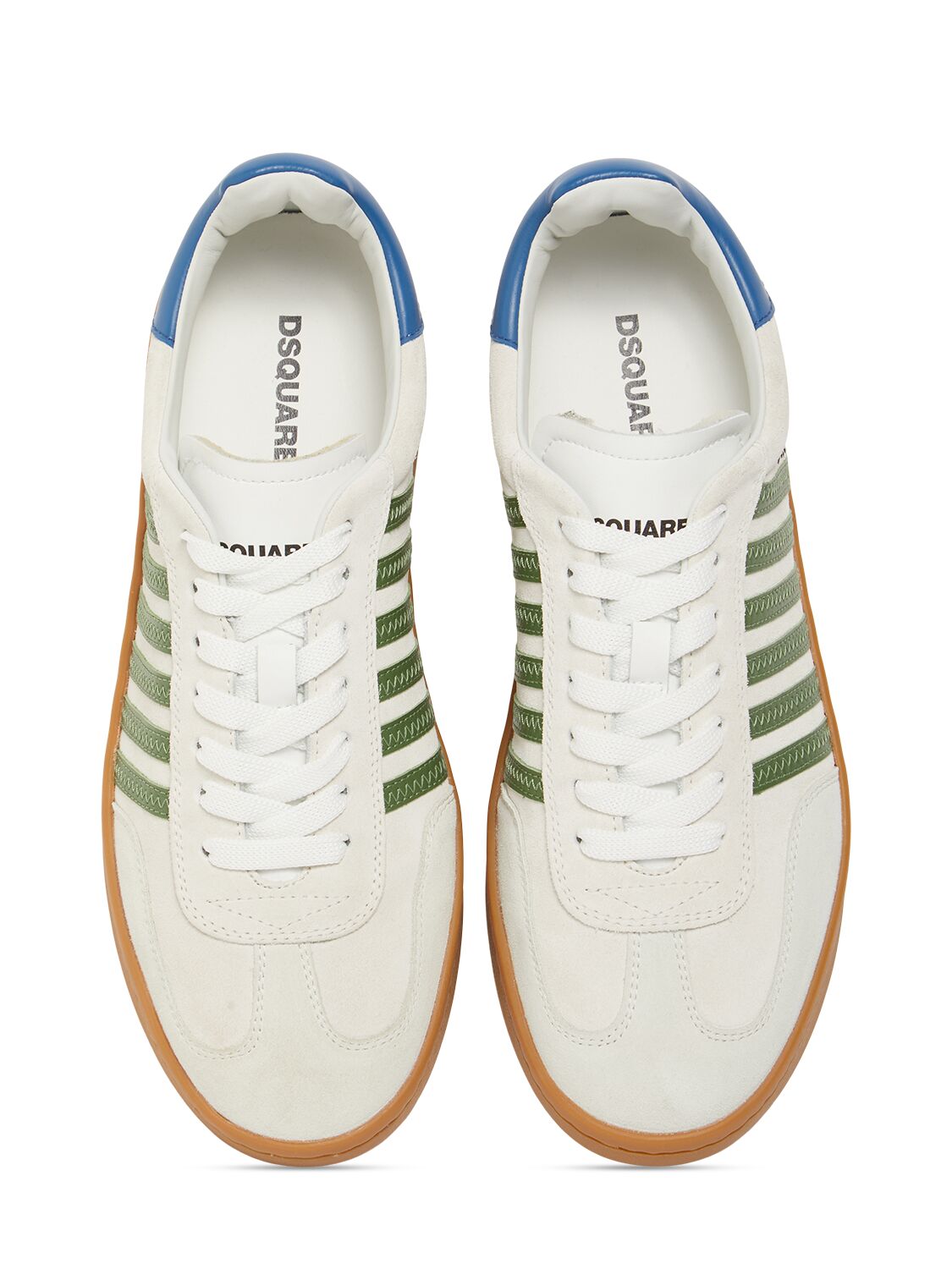 Shop Dsquared2 Boxer Low Top Sneakers In White/green