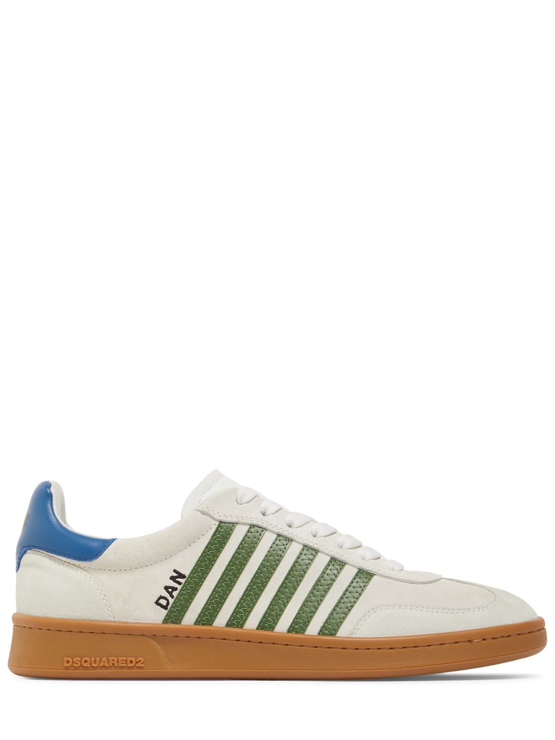 Shop Dsquared2 Boxer Low Top Sneakers In White/green