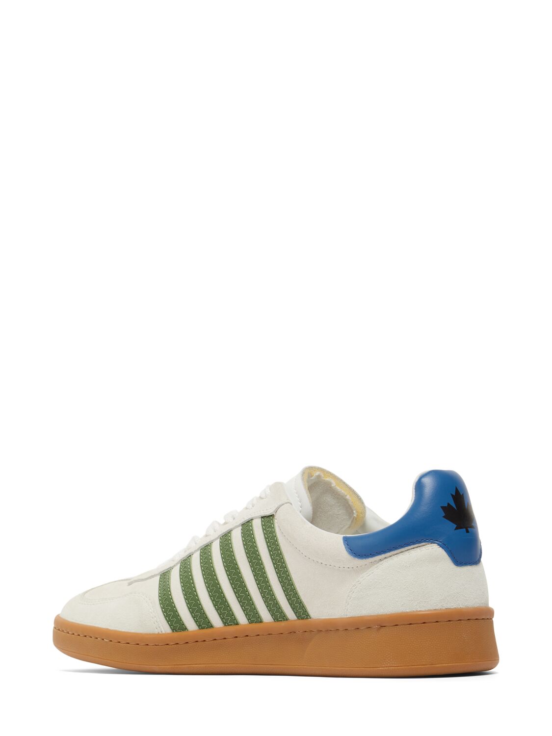 Shop Dsquared2 Boxer Low Top Sneakers In White/green