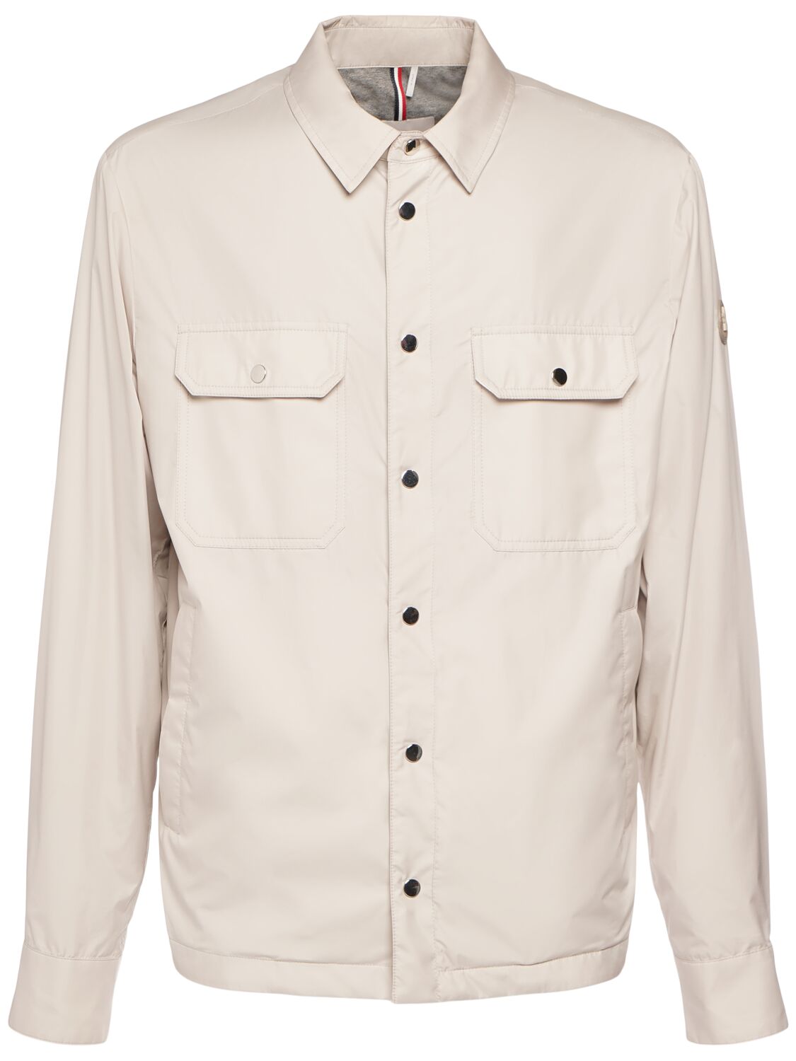 Shop Moncler Piz Tech Shirt Jacket In White