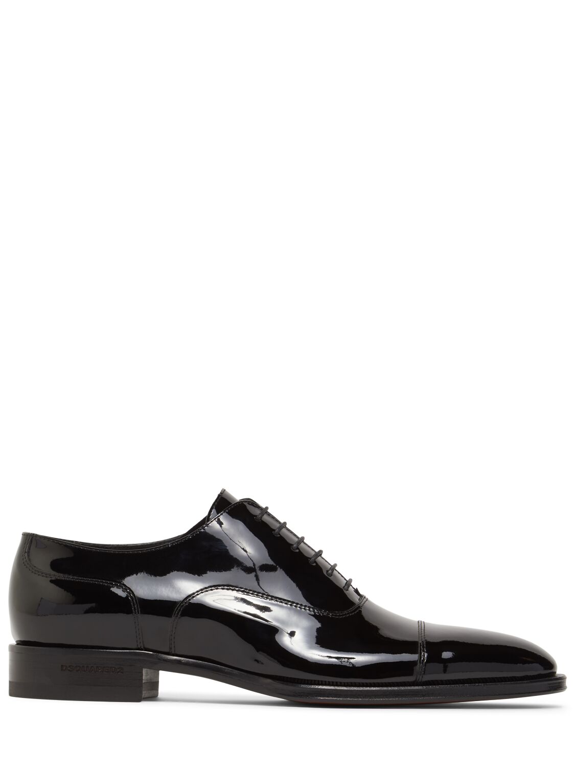 Dsquared2 Oxford Patent Leather Lace-up Shoes In Black