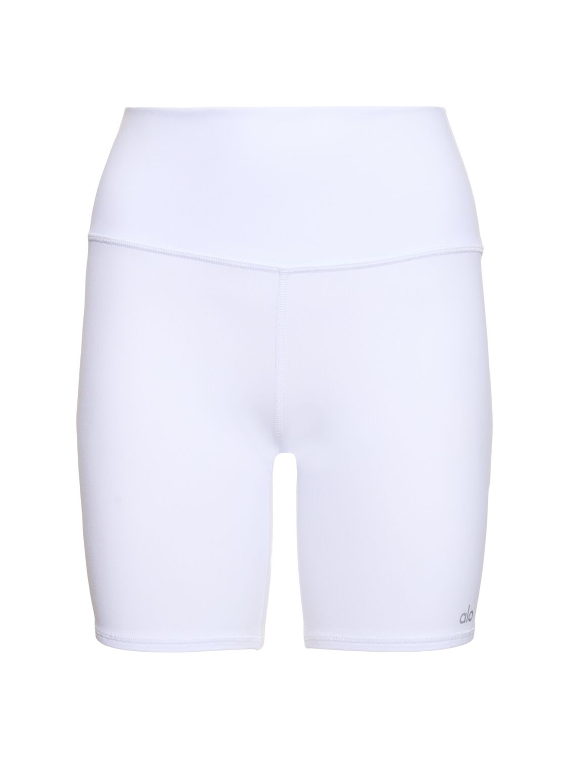 Alo Yoga High Rise Tech Biker Shorts In White