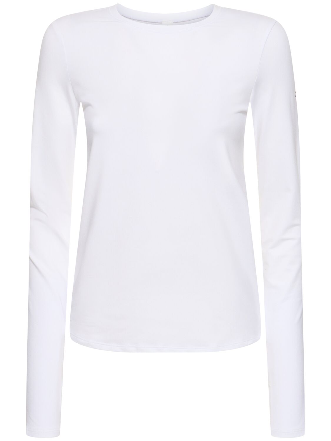 Alo Yoga Alosoft Finesse Tech Long Sleeve T-shirt In White