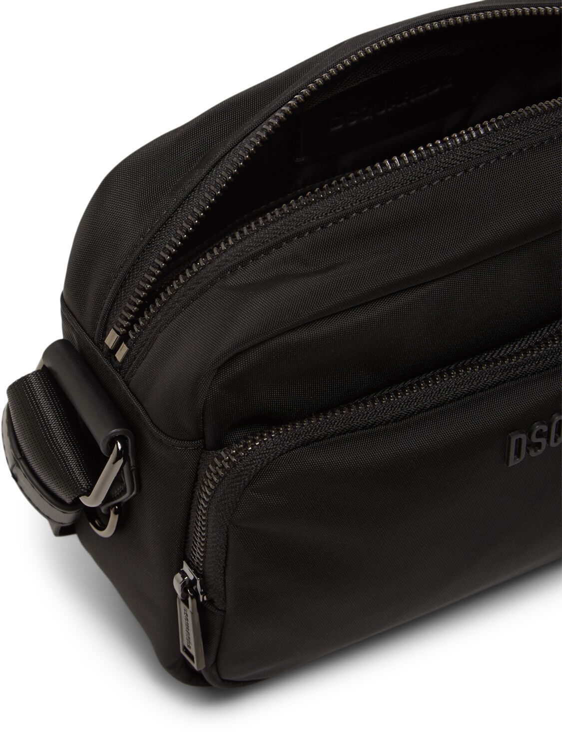 Shop Dsquared2 Logo Cordura Crossbody Bag In Black