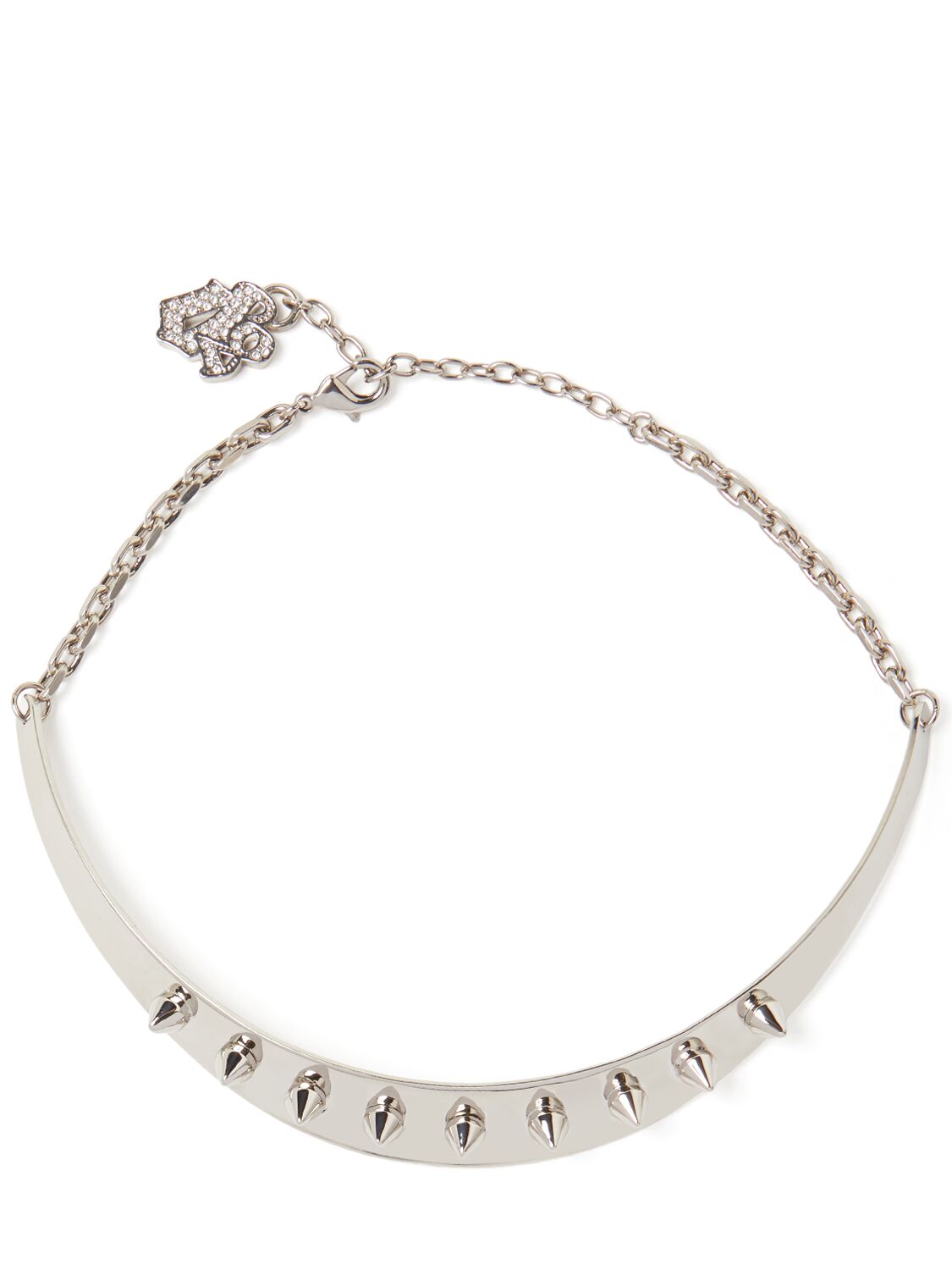 Dsquared2 Gothic Studs Choker In Palladio/crysta