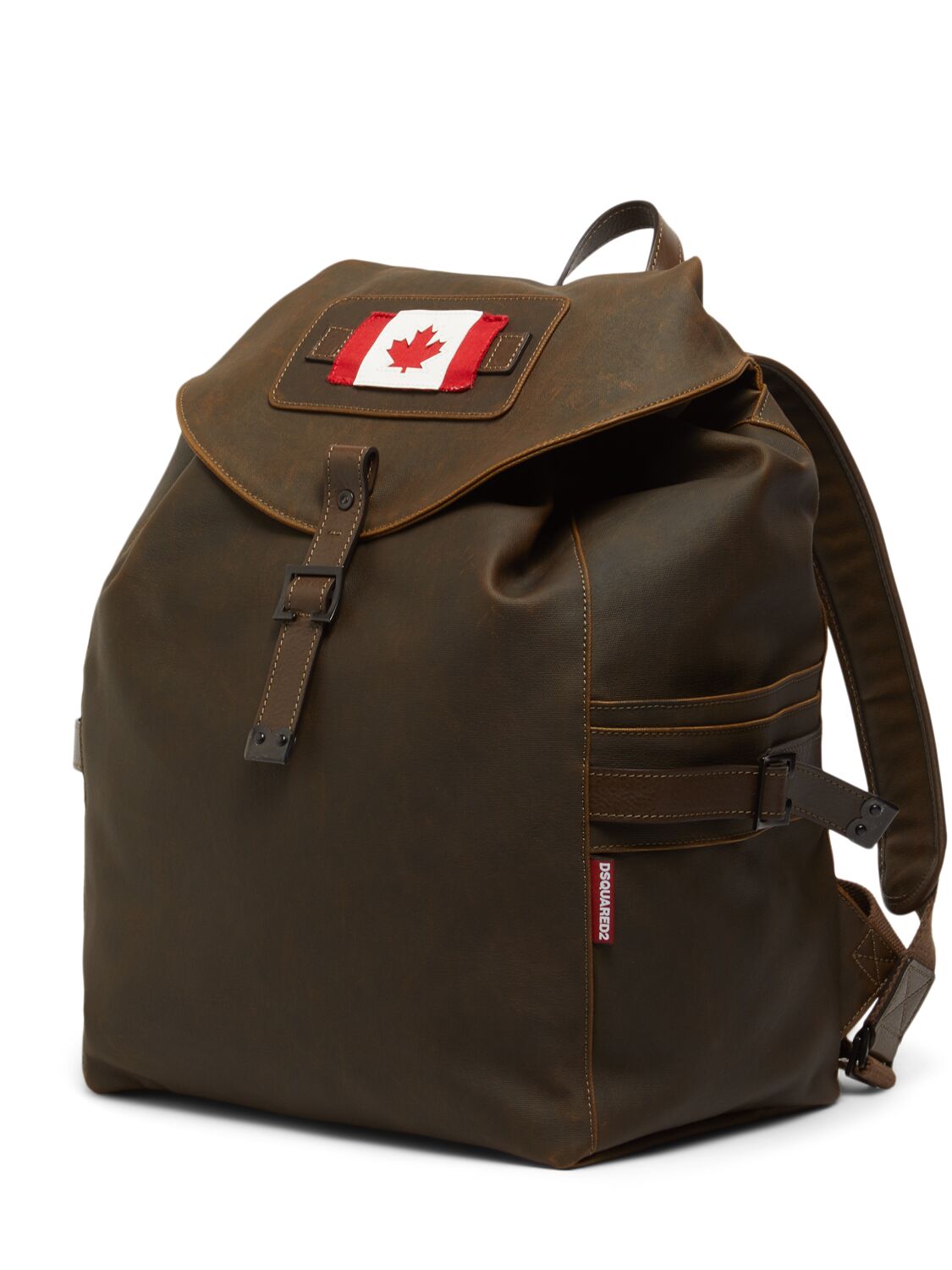 Shop Dsquared2 Canadian Flag Canvas Backpack In Green