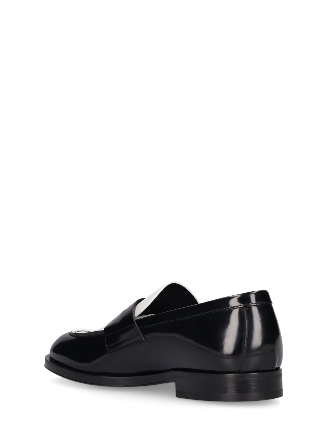 Shop Amiri Ma Leather Loafers In Black,white
