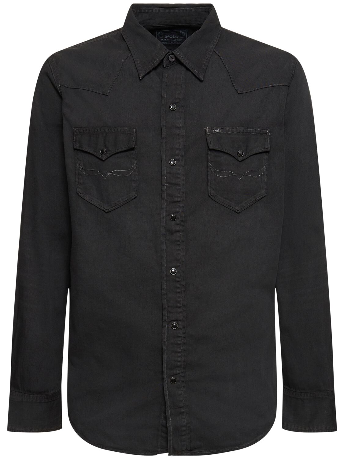 Polo Ralph Lauren Western Cotton Shirt In Black