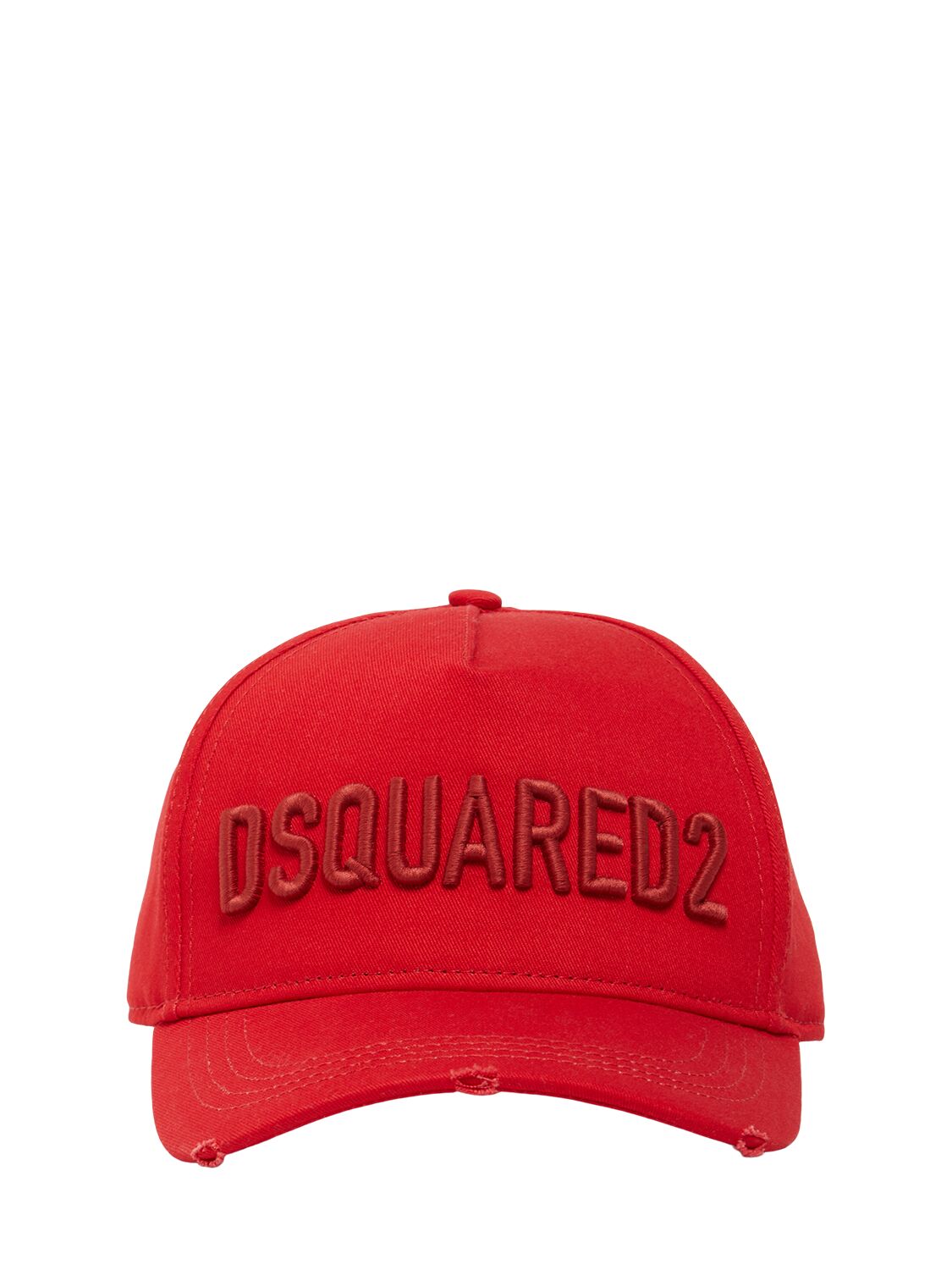 Dsquared2 Technicolor Cotton Baseball Cap In Rosso