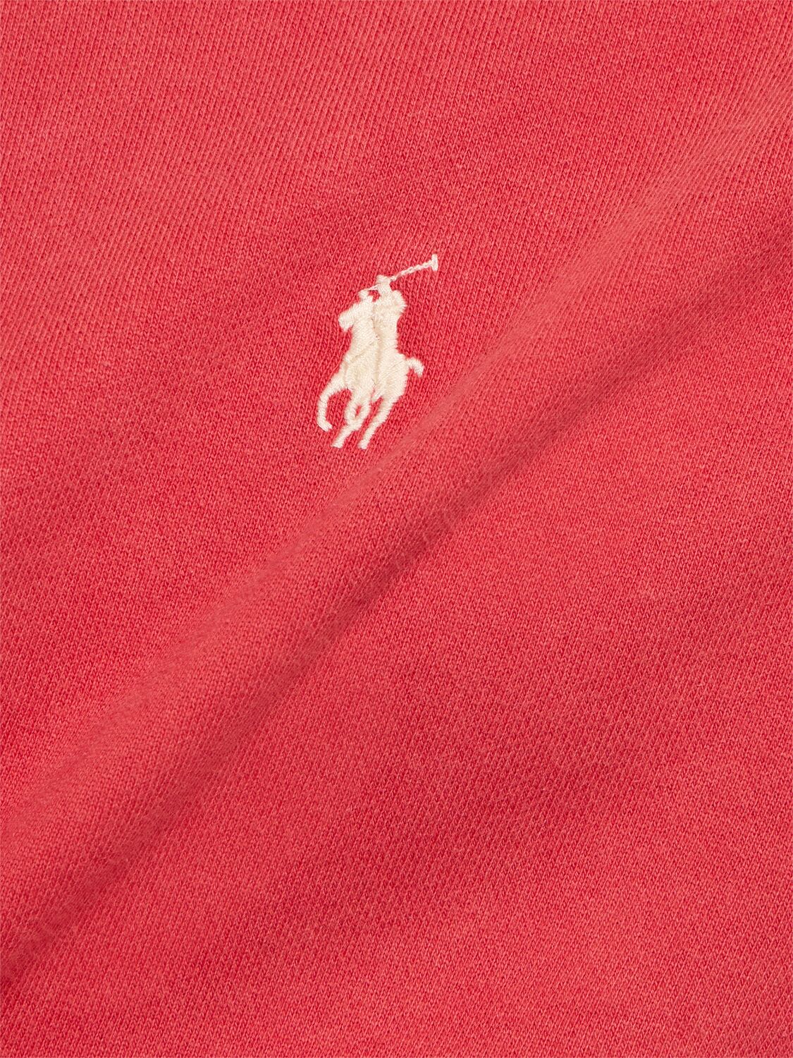 Shop Polo Ralph Lauren Logo Detail Cotton Sweatshirt Hoodie In Post Red