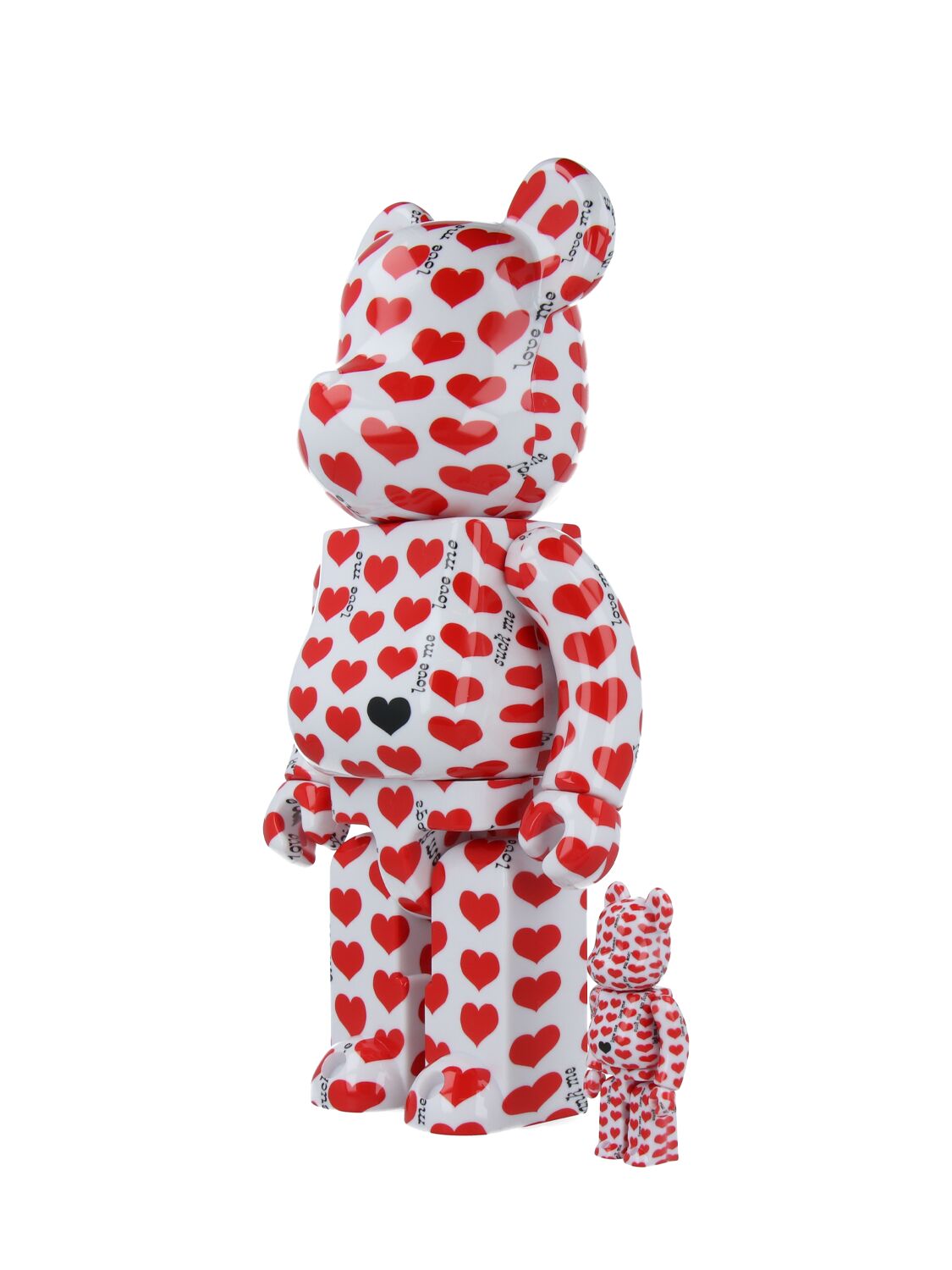 Shop Medicom Toy Bearbrick 100 White Heart Toys In Red