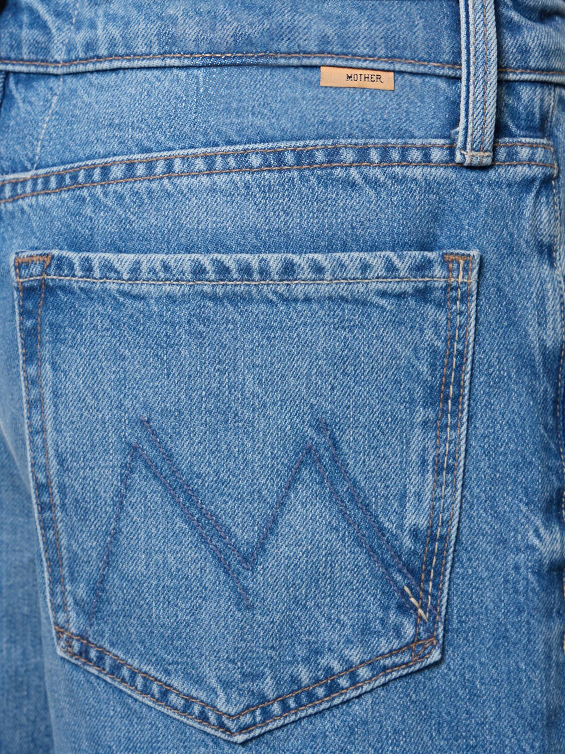 Shop Mother The Down Low Spinner Sneak Jeans In Blue