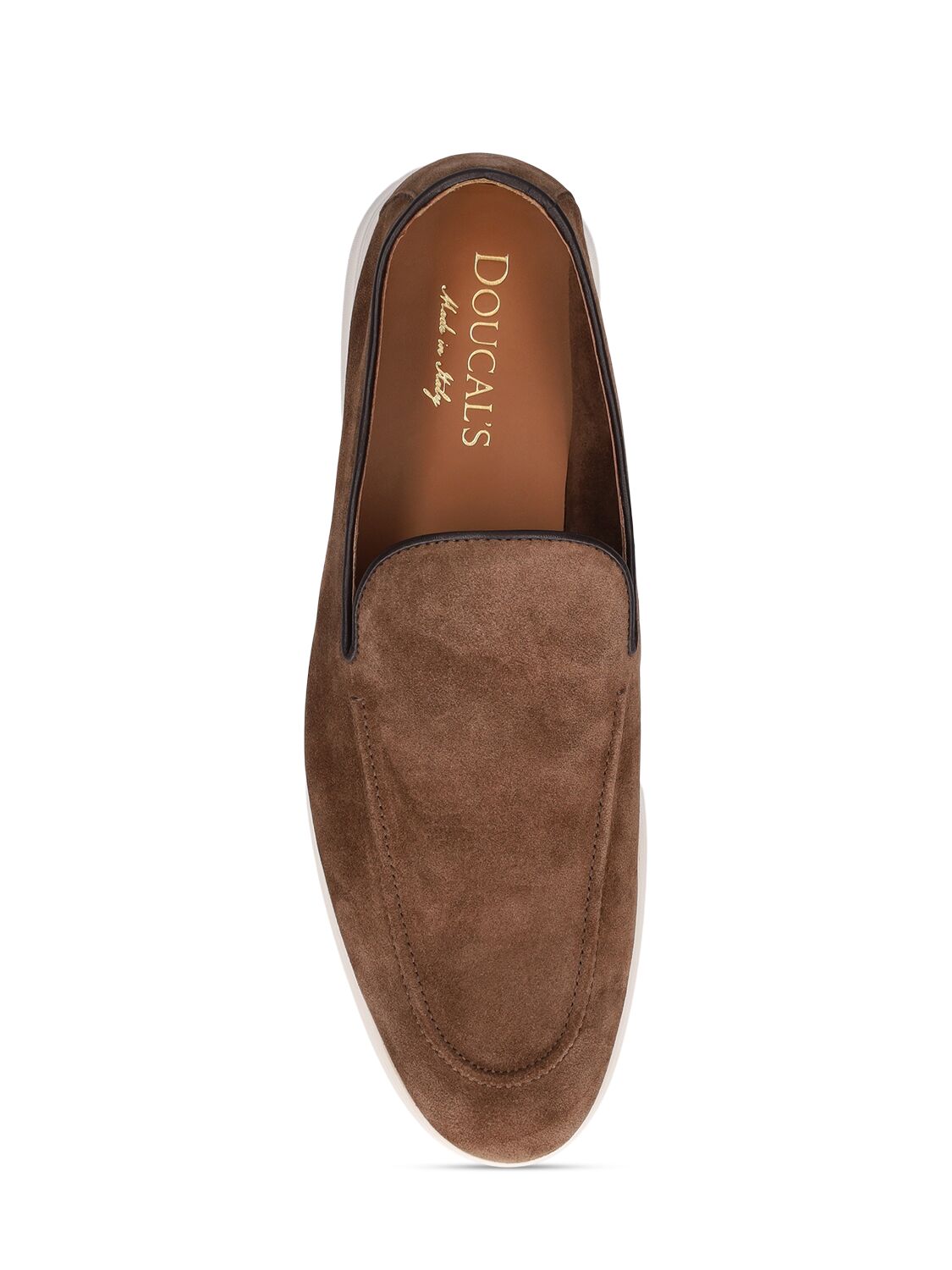 Shop Doucal's Adler Suede Loafers In Brown