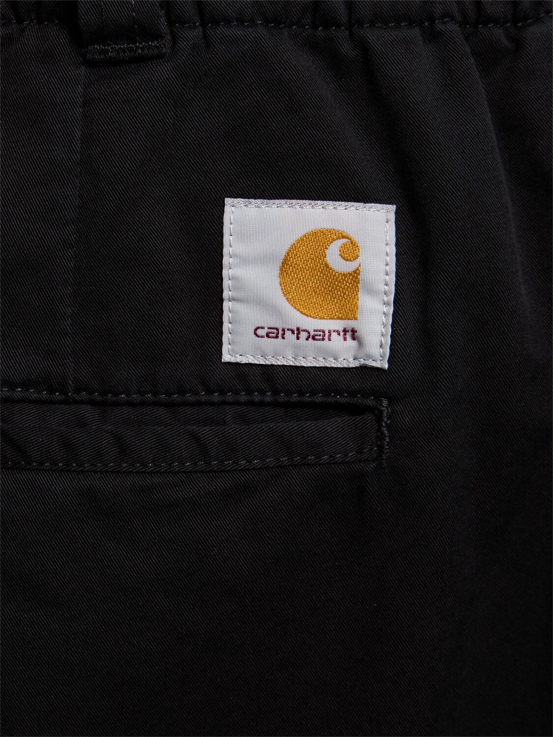 Shop Carhartt Marv Stonewashed Pants In Black