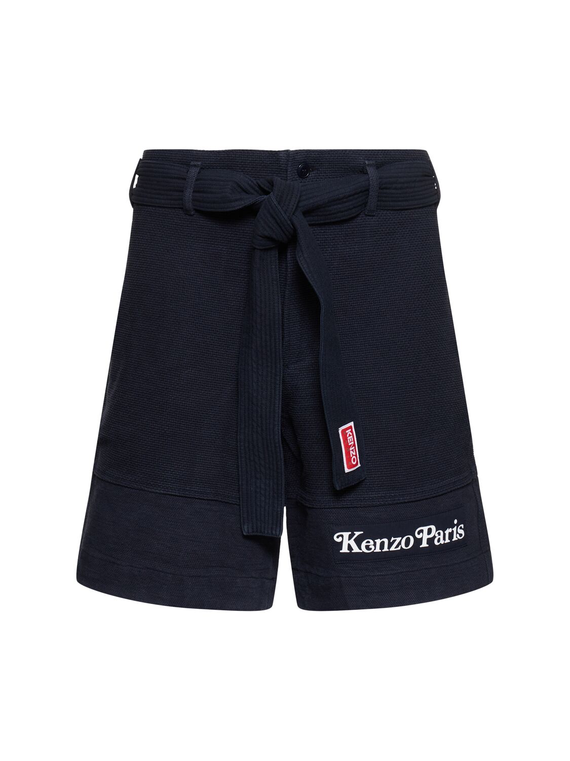 Shop Kenzo By Verdy Woven Cotton Judo Shorts In Blue