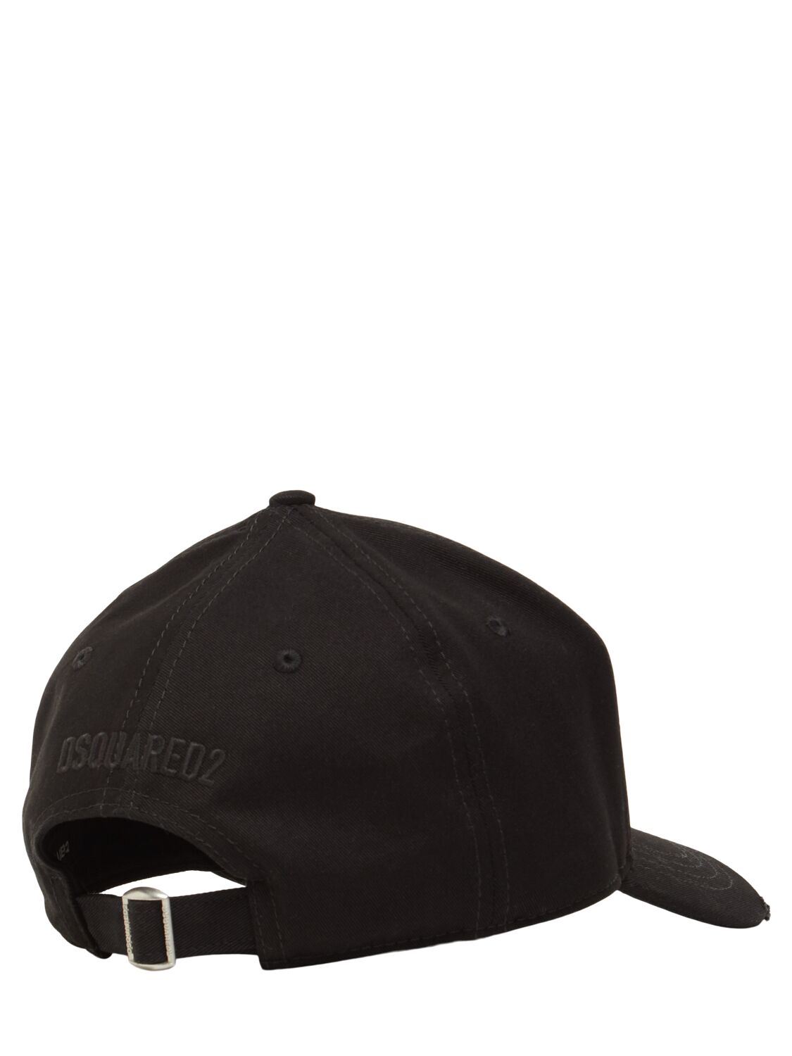 Shop Dsquared2 D2 Leaf Cotton Baseball Cap In Black