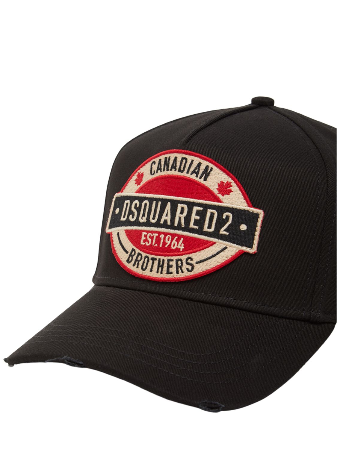 Shop Dsquared2 Canadian Brothers Cotton Baseball Hat In Black