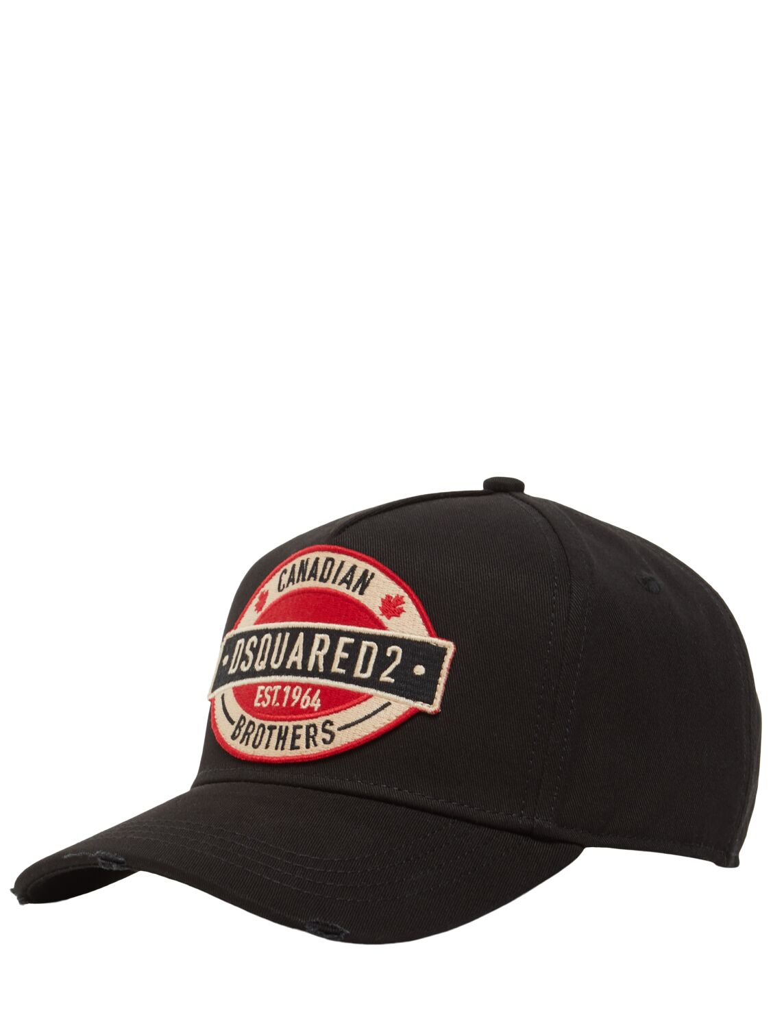 Shop Dsquared2 Canadian Brothers Cotton Baseball Hat In Black