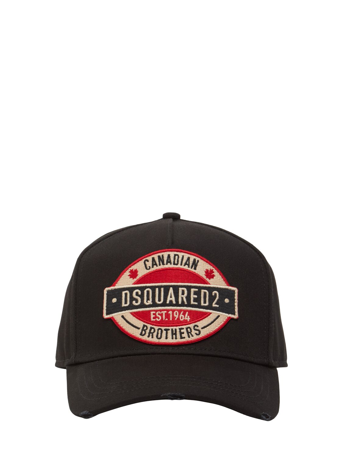 Dsquared2 Canadian Brothers Cotton Baseball Hat In Black
