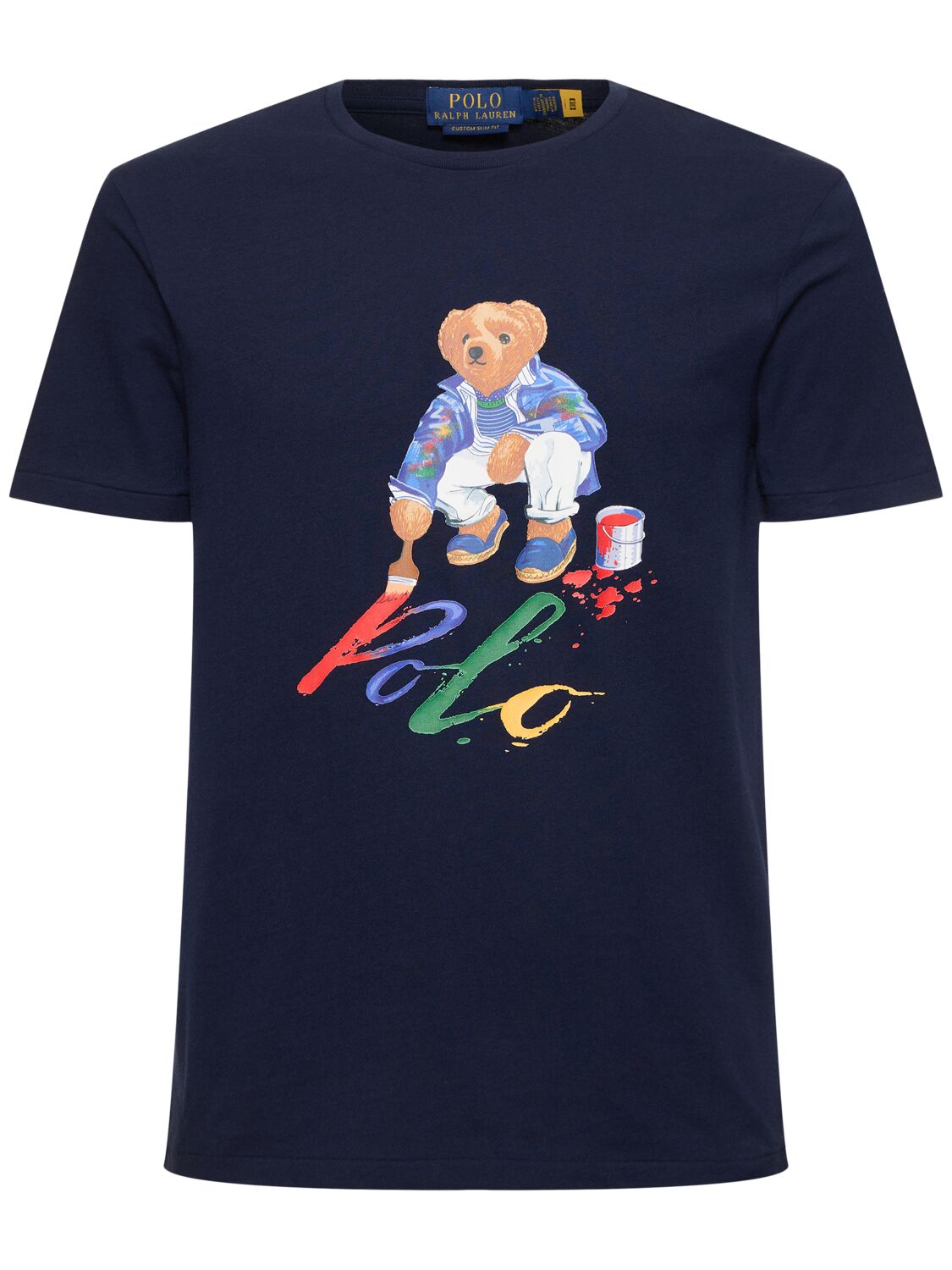 Polo Ralph Lauren Painting Bear T-shirt In Blue