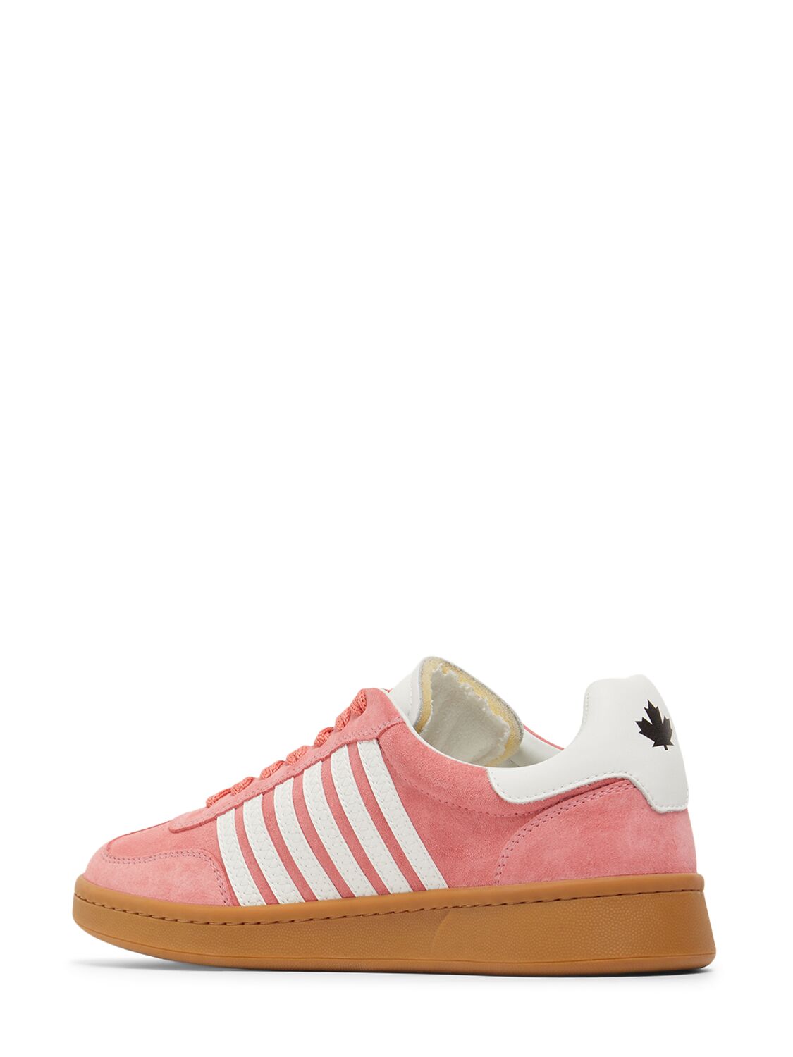 Shop Dsquared2 20mm Boxer Suede Sneakers In Pink/white