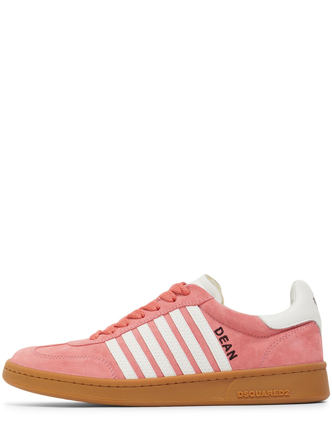 Shop Dsquared2 20mm Boxer Suede Sneakers In Pink/white