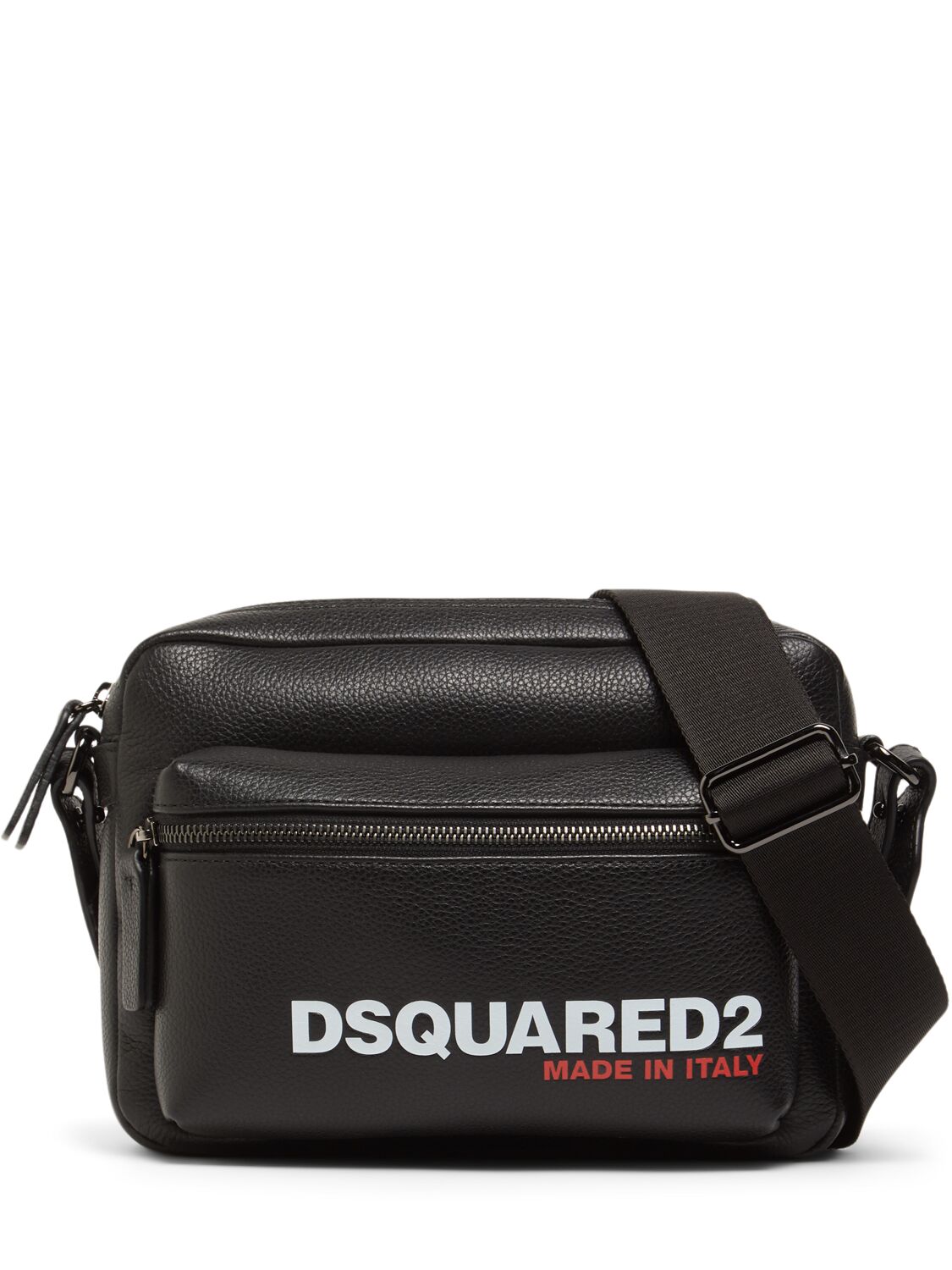 Dsquared2 Bob Leather Crossbody Bag In Black