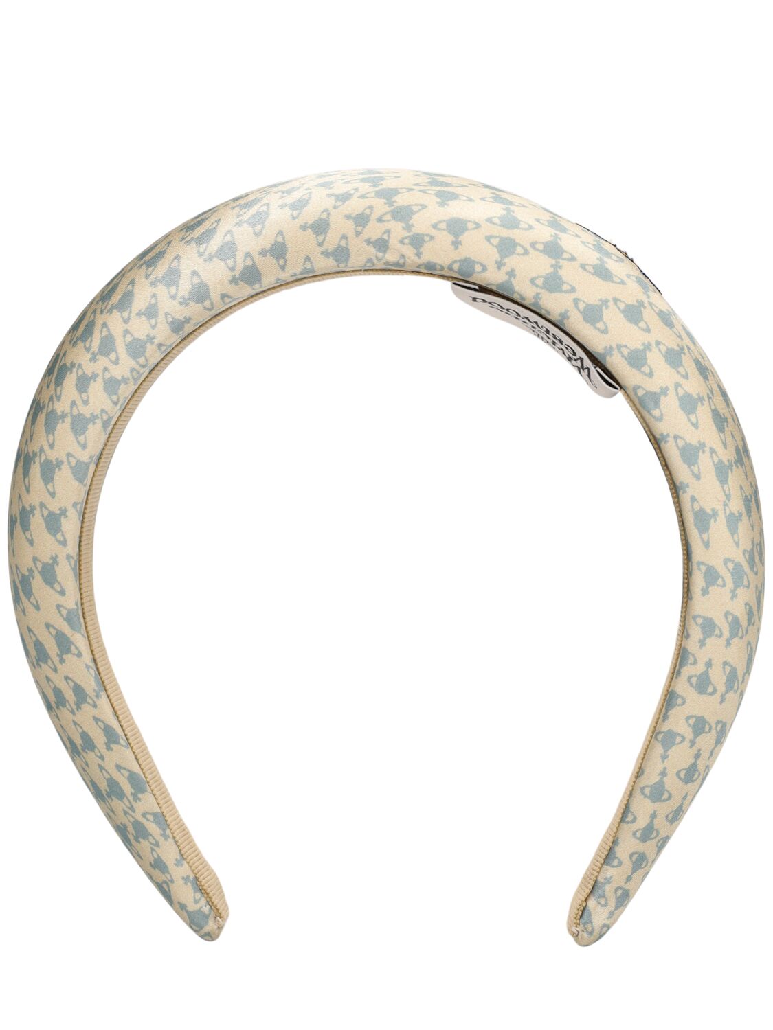Shop Vivienne Westwood Hilma Orb Silk Headband In Cream