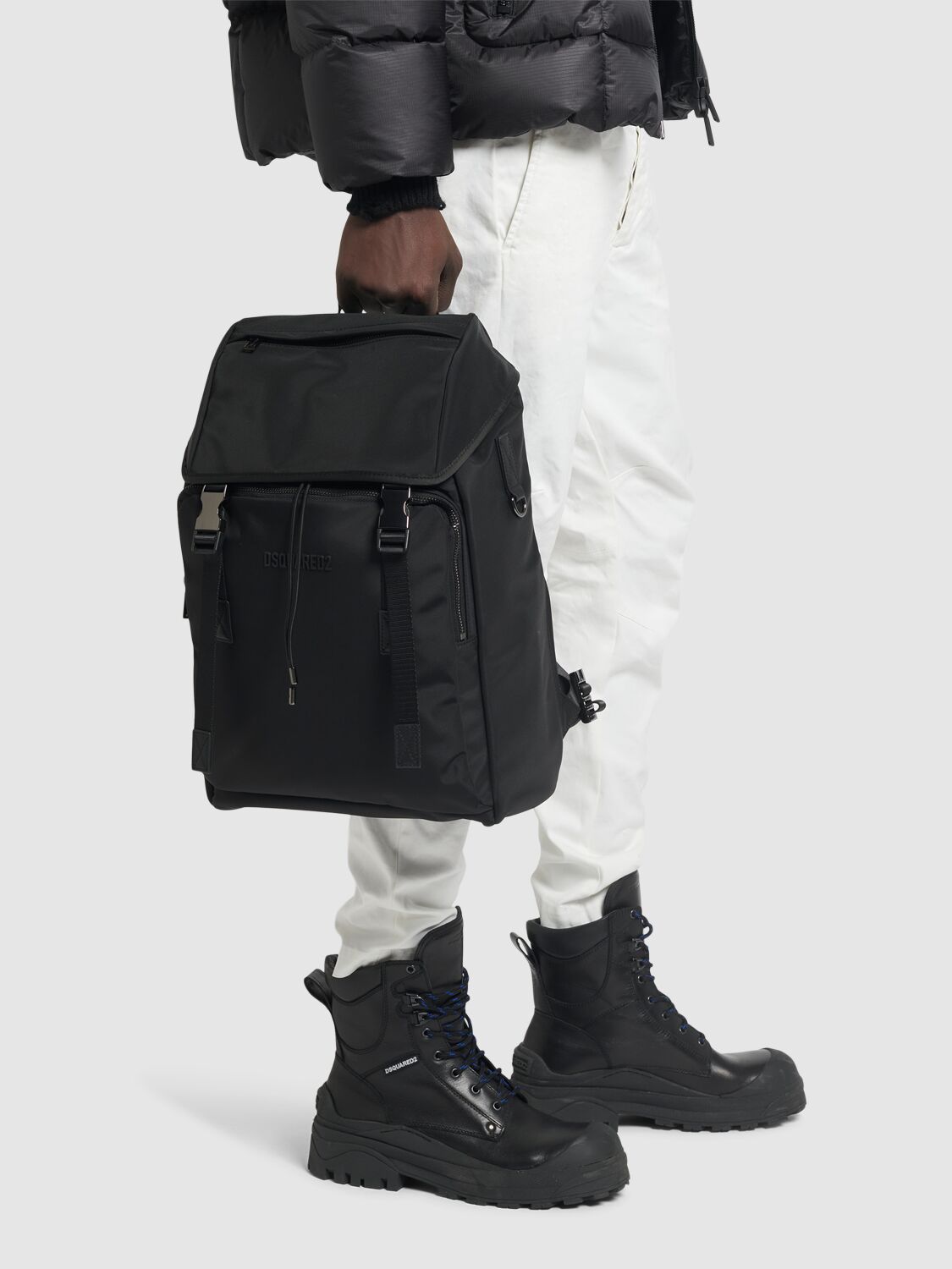 Shop Dsquared2 Logo Cordura Backpack In Black