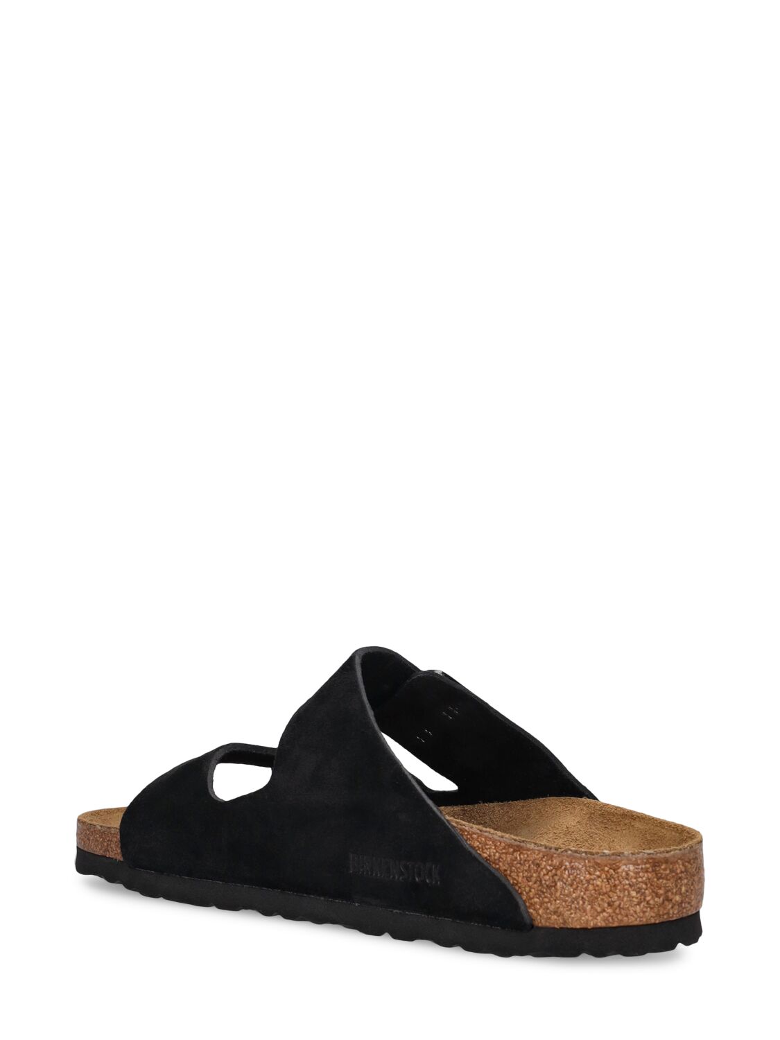 Shop Birkenstock Arizona Suede Sandals In Black