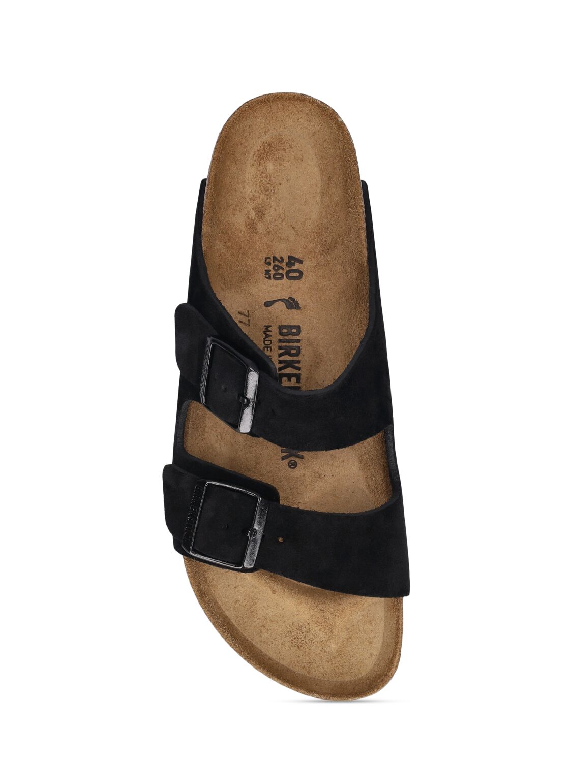 Shop Birkenstock Arizona Suede Sandals In Black