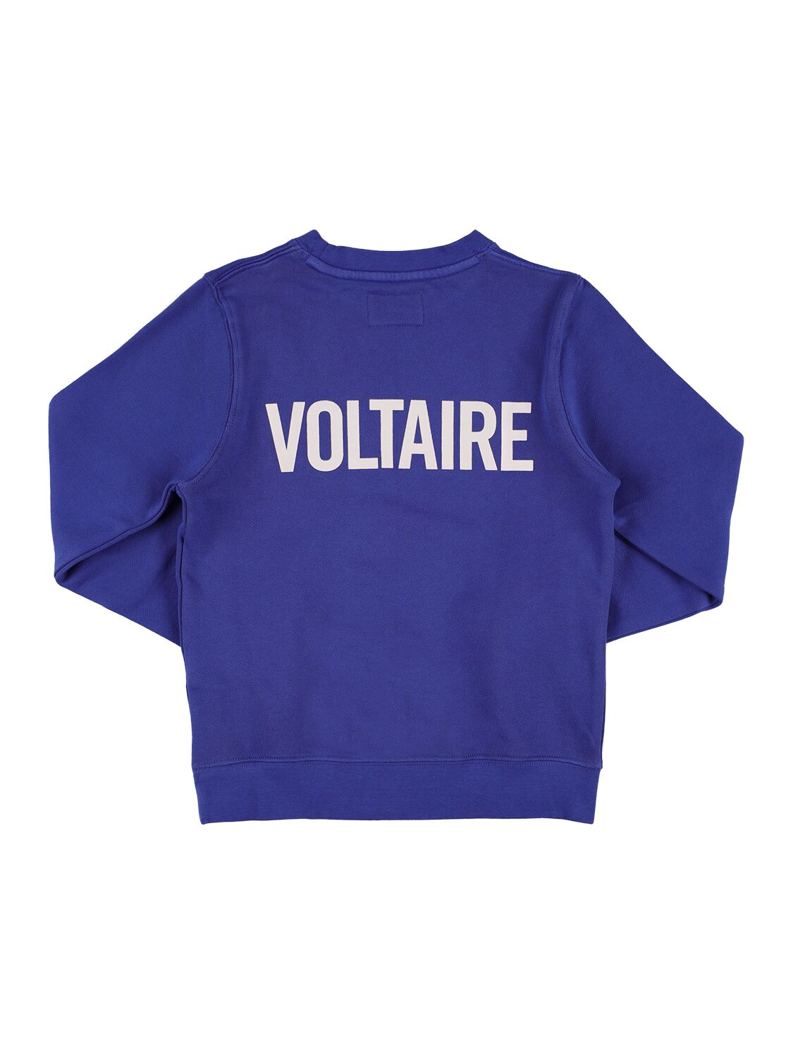 Shop Zadig & Voltaire Cotton Blend Crewneck Sweatshirt In Blue