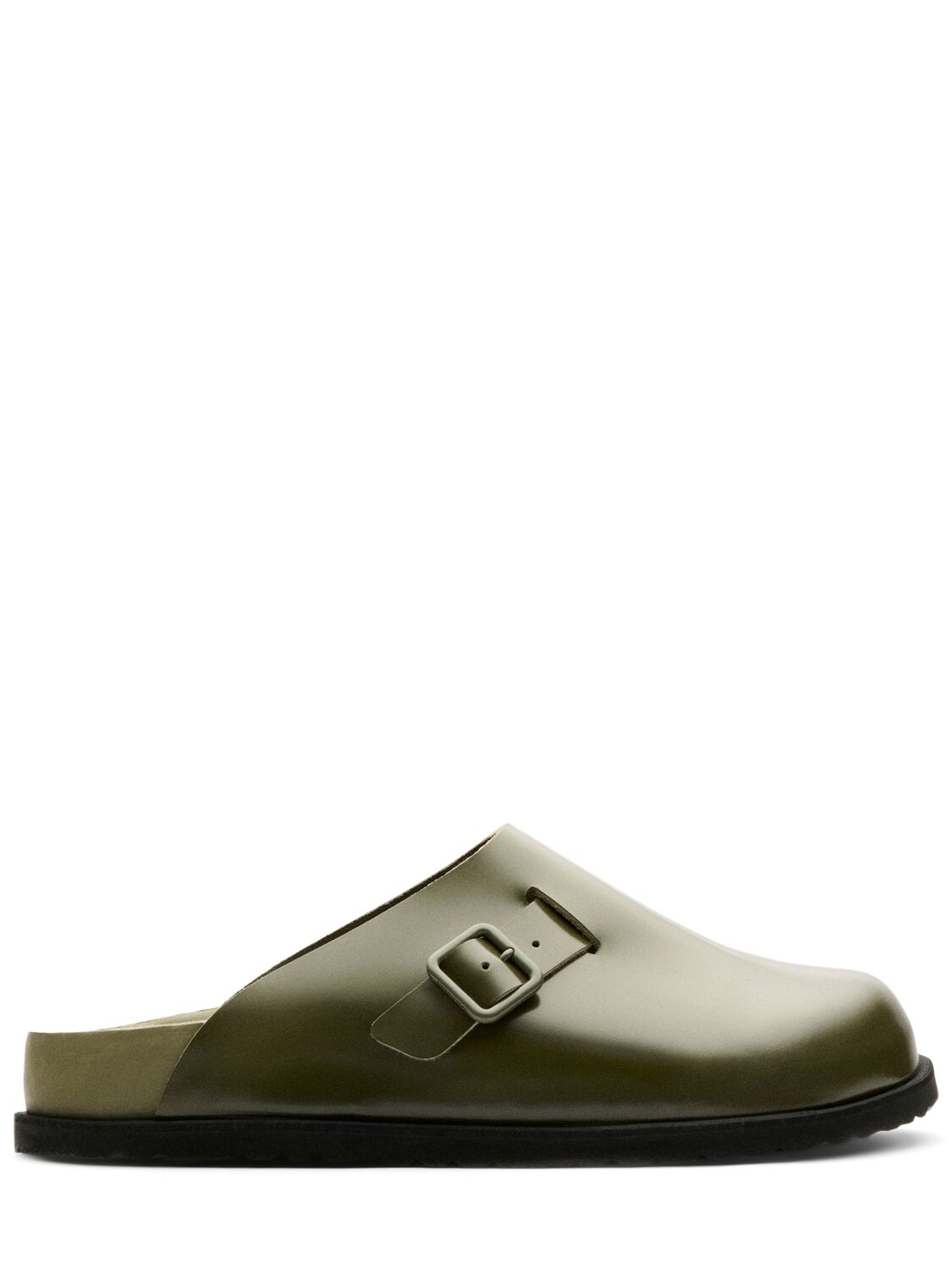 Birkenstock 1774 Niamay Shiny Leather Sandals In Green