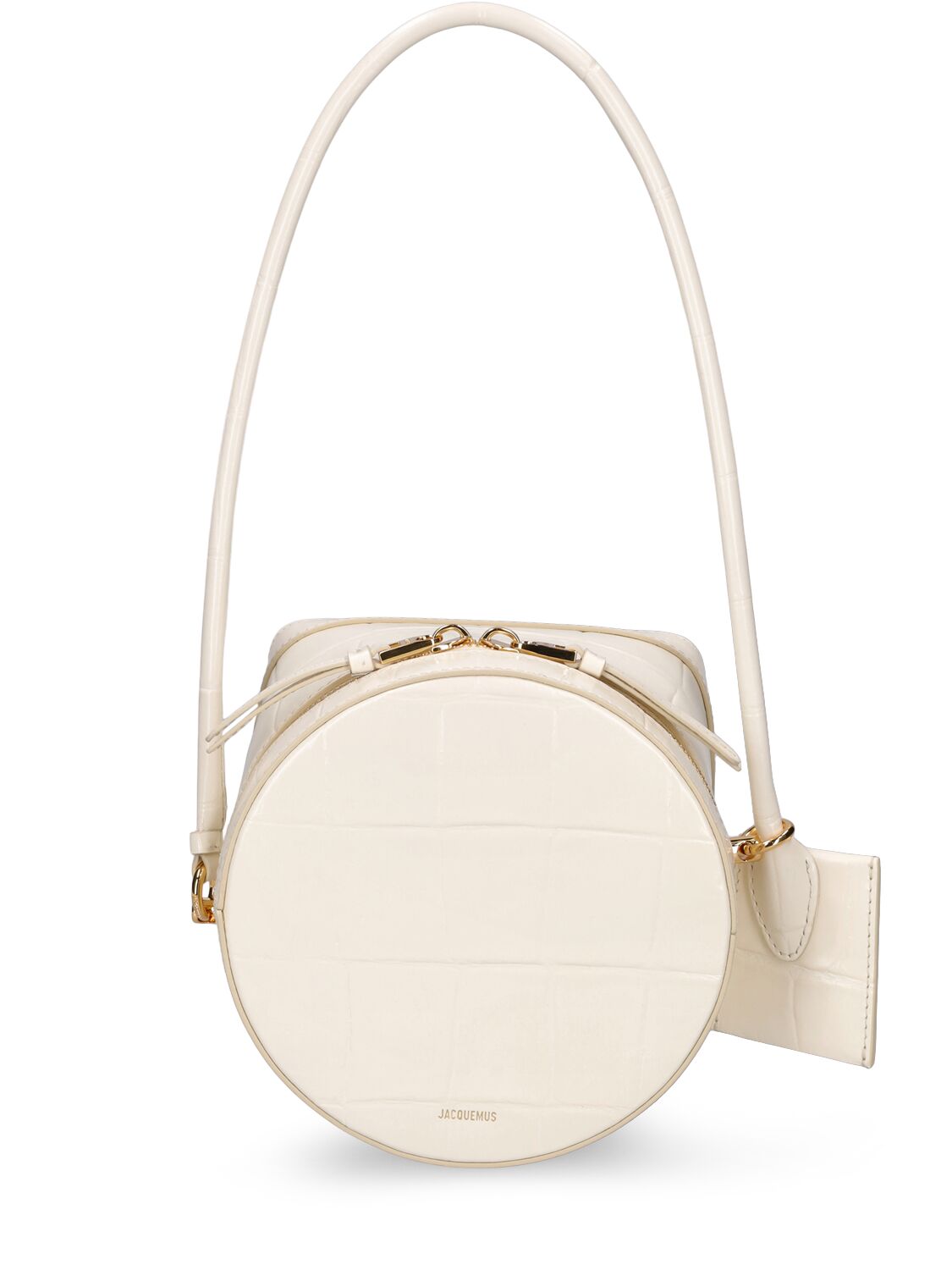 Jacquemus Le Vanito Leather Top Handle Bag In Light Ivory