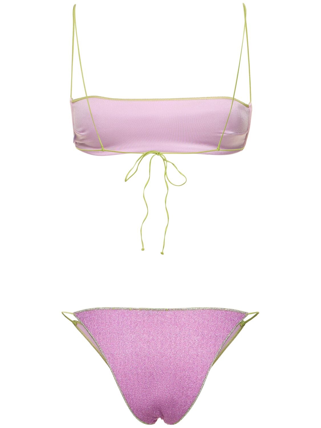 Shop Oséree Swimwear Lumière Bandeau Bikini In 紫色