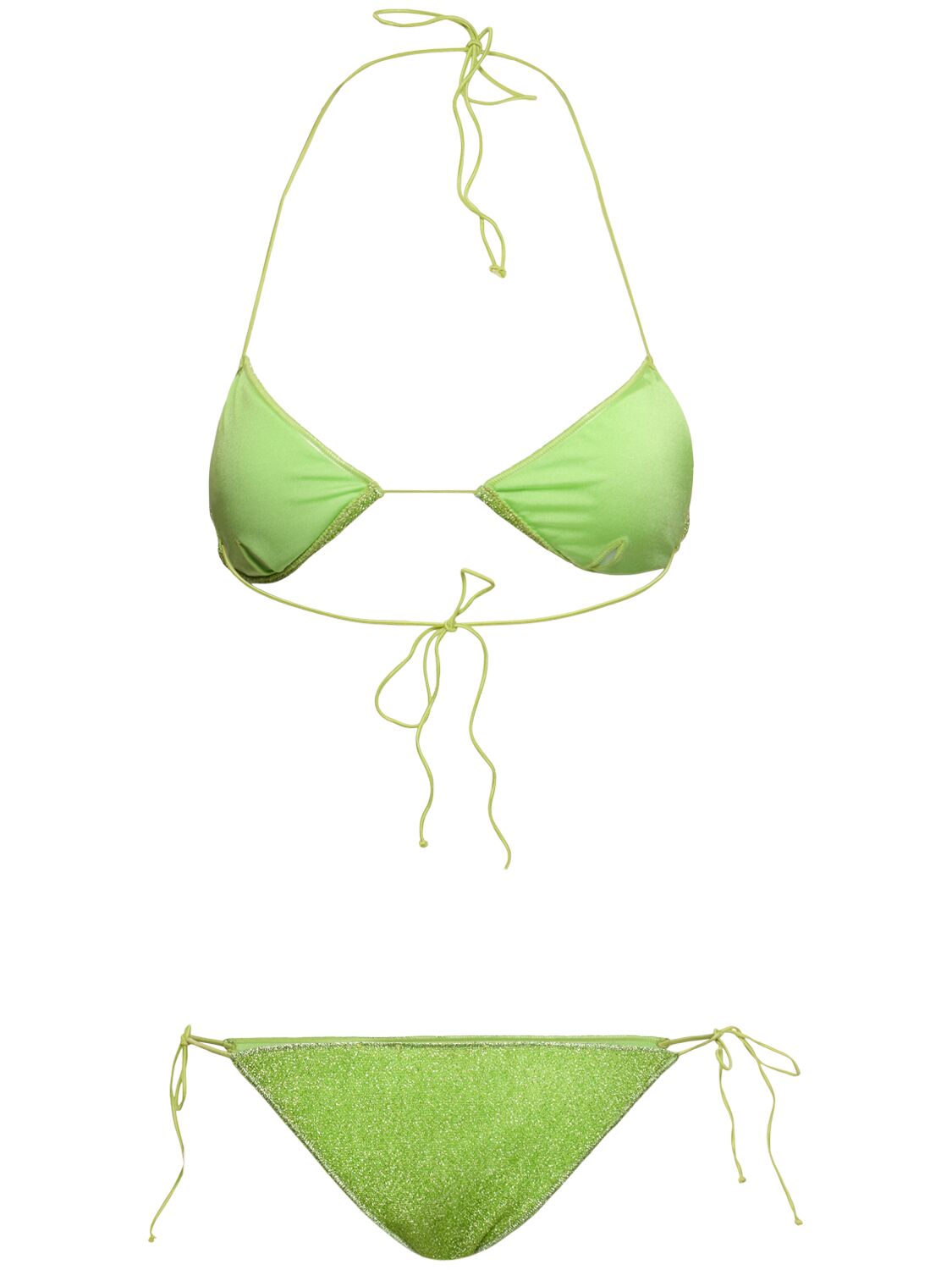 Shop Oséree Swimwear Lumière Microkini Bikini In 绿色