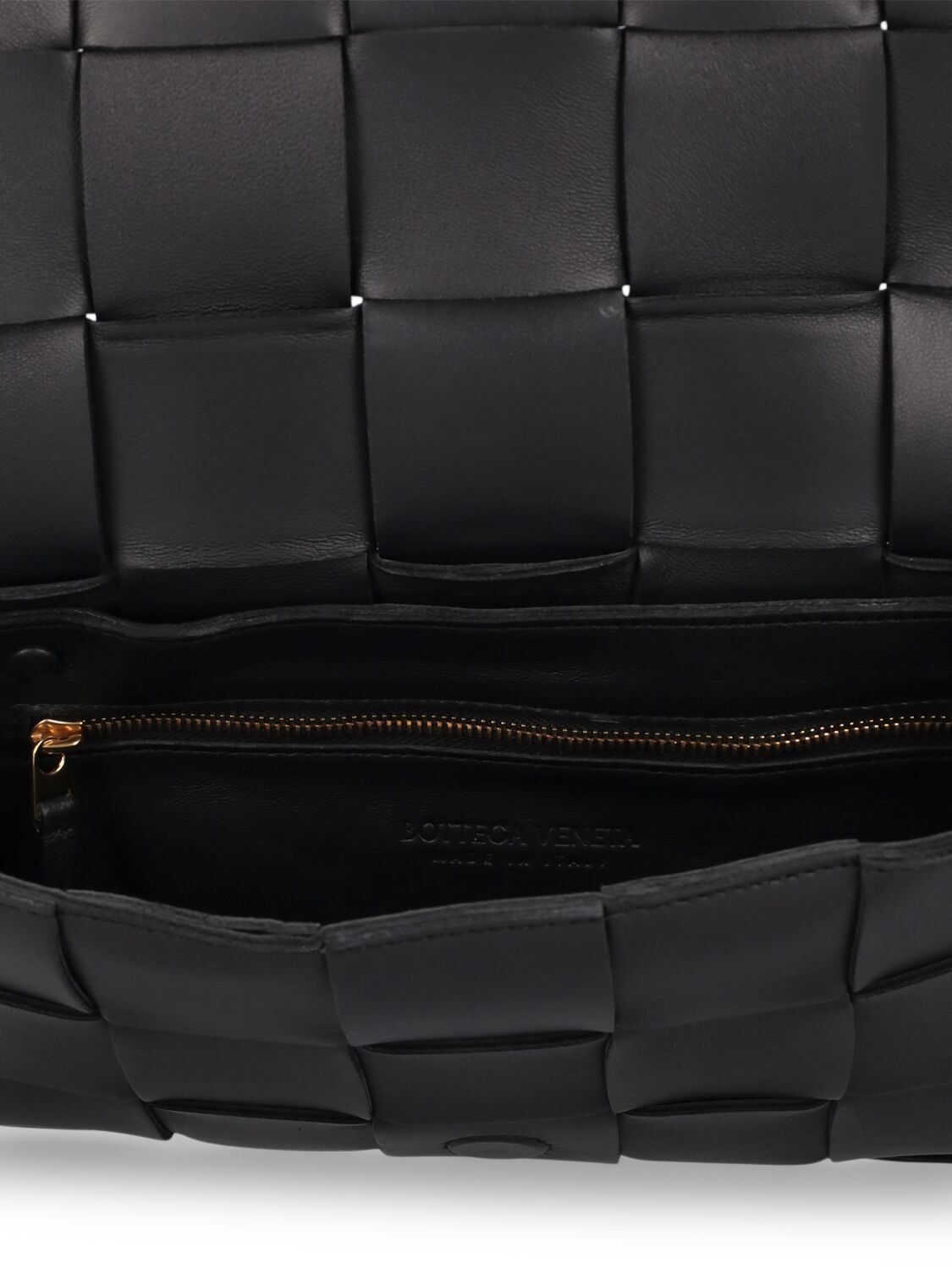 Shop Bottega Veneta Medium Cassette Leather Crossbody Bag In Black